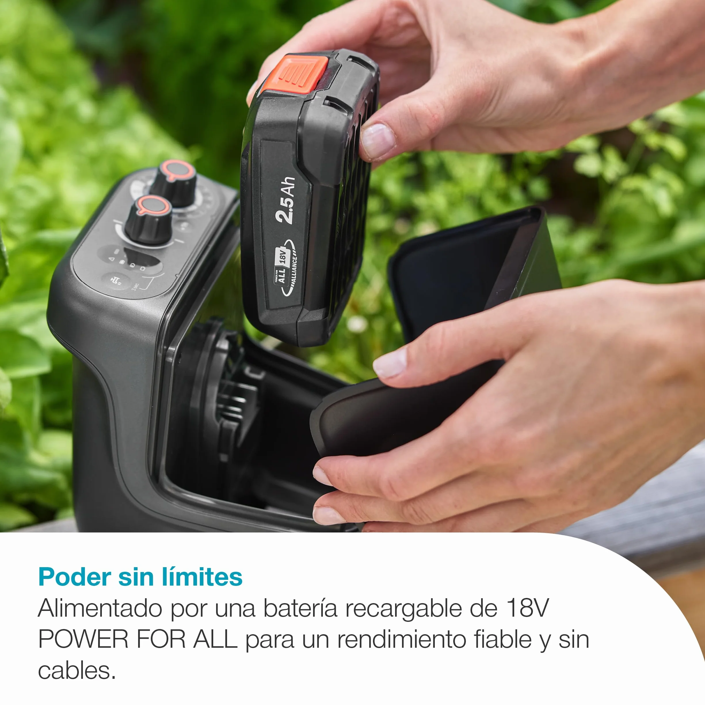 Gardena Bomba para depósitos de aguas de lluvia con batería 2400 Comfort Automatic 18V Solo: Bomba automática de agua, Control de riego programado, Función temporizadora, Presión constante (14605-55)