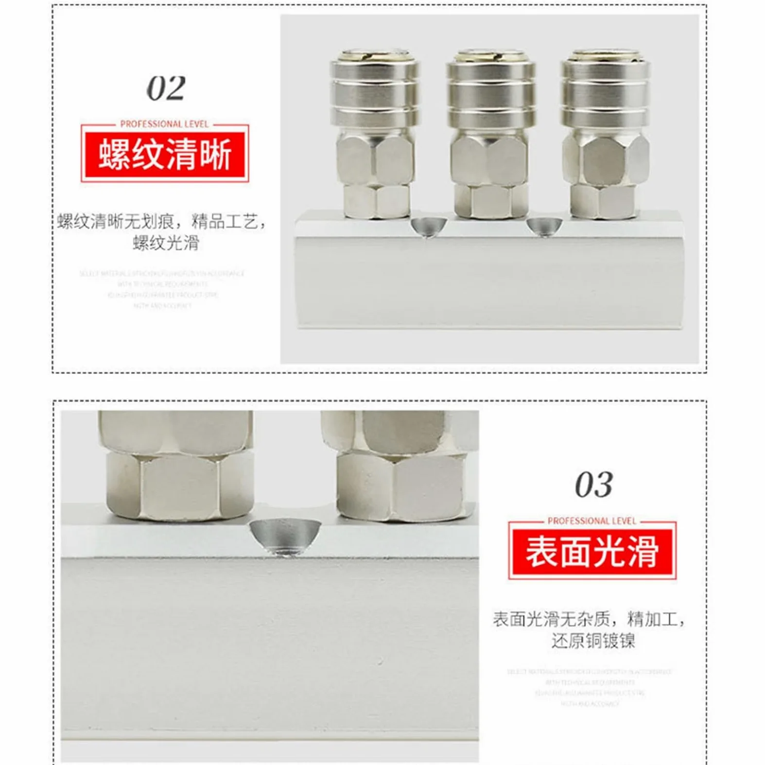 Conector tipo C mate autobloqueante válvula mediana multiposición neumática dividida rápida HSML2 3 4 5 1 unidad (Mattemediumflowdischargevalve*HSML4)