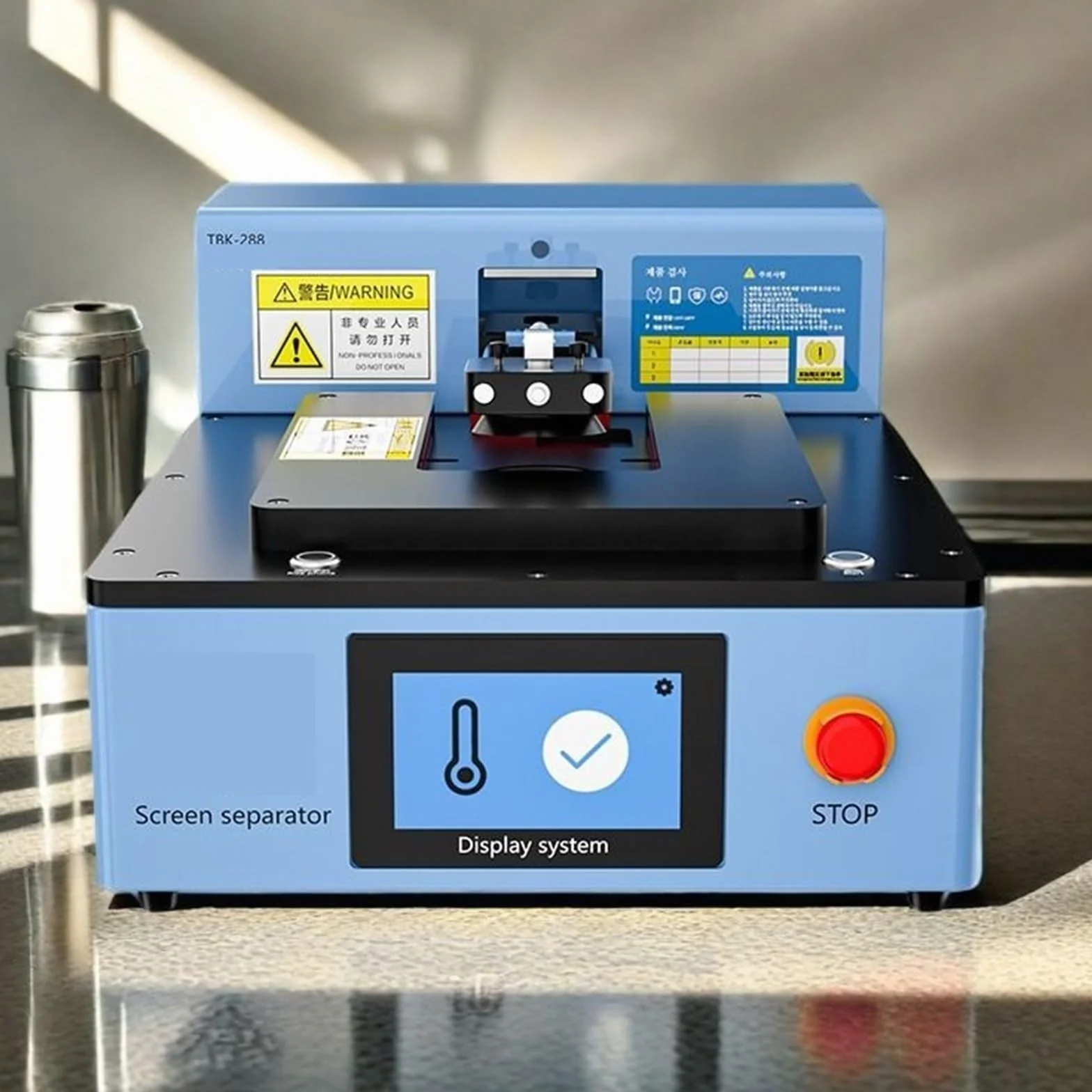 Máquina separadora de pantalla automática inteligente TBK 288 con control inteligente y bomba de vacío incorporada.