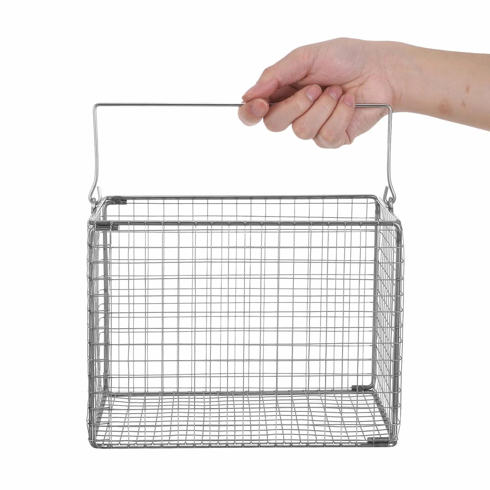 Cabilock Cesta De Limpieza Ultrasónica De Alta Temperatura Cesta Para La Ropa Con Asa Abatible Y Escurrido Con Asa Abatible