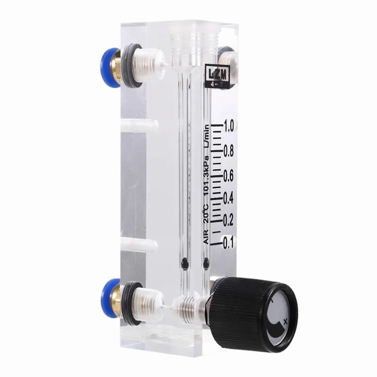 Medidor de flujo acrílico, 1 pieza AT19-4T, rotámetro gas área variable, 0,1-1 L/MIN, controlador aire for montaje en panel