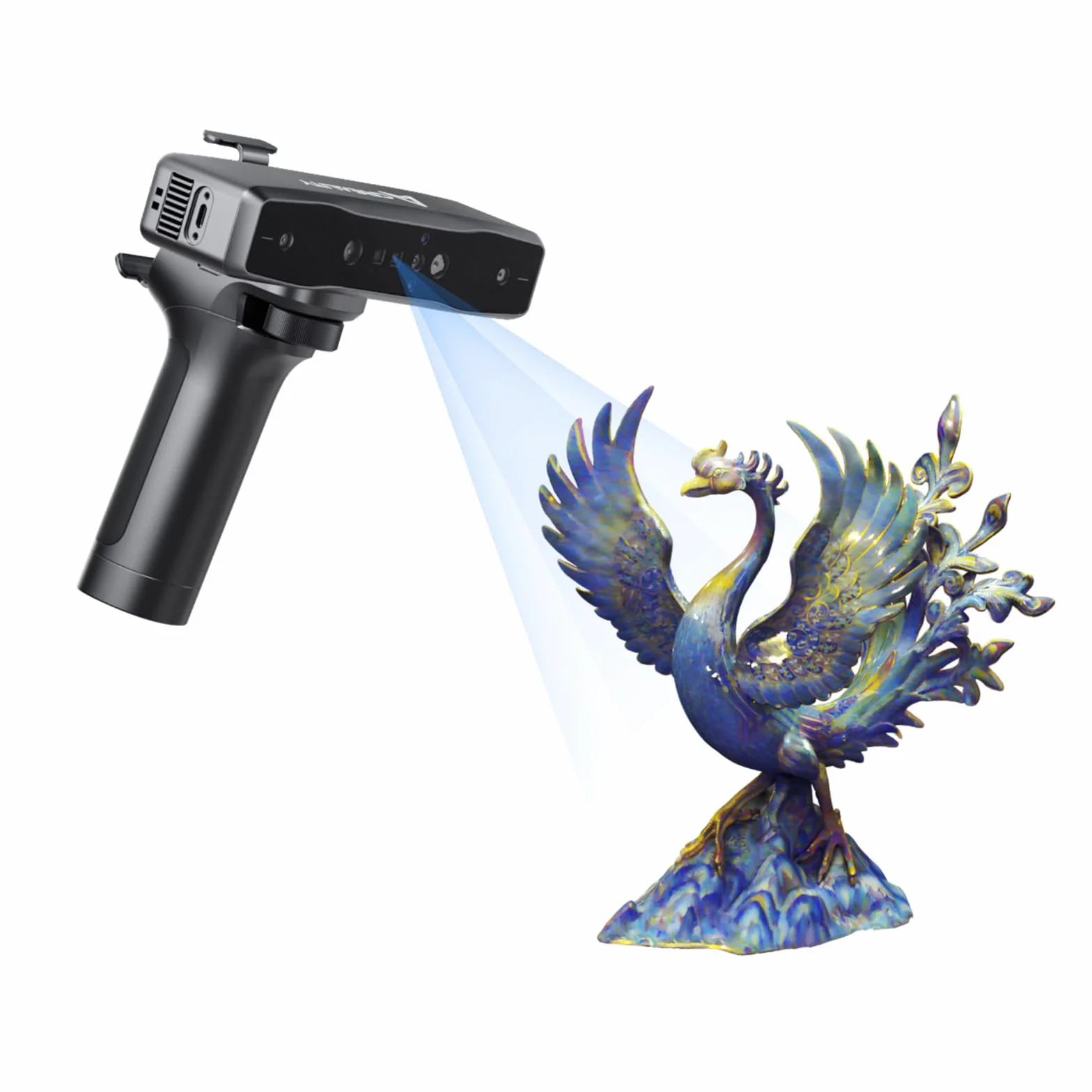 Creality Otter Lite - Escáner 3D inalámbrico WIFI6 con precisión de 0,05 mm, diseño innovador de cuatro ojos, apto para todos los tamaños, 30 FPS, One-Shot3D, tecnología de luz estructural DOE3D