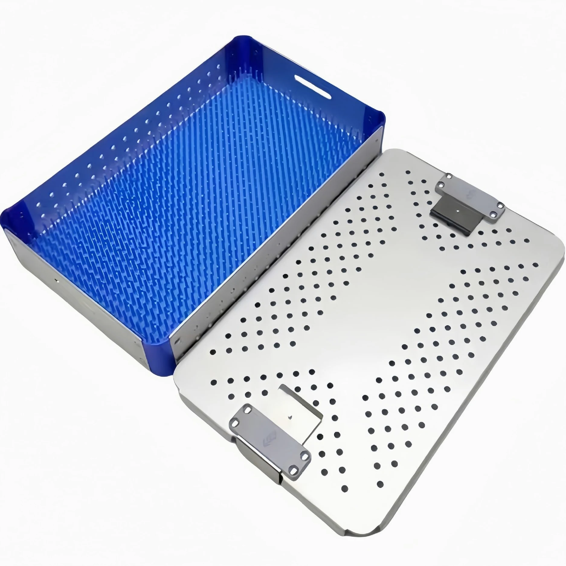 Estuche Esterilizador de Aluminio con Base Antigolpes，Caja Profesional para Herramientas Quirúrgicas, Odontológicas y de Estética