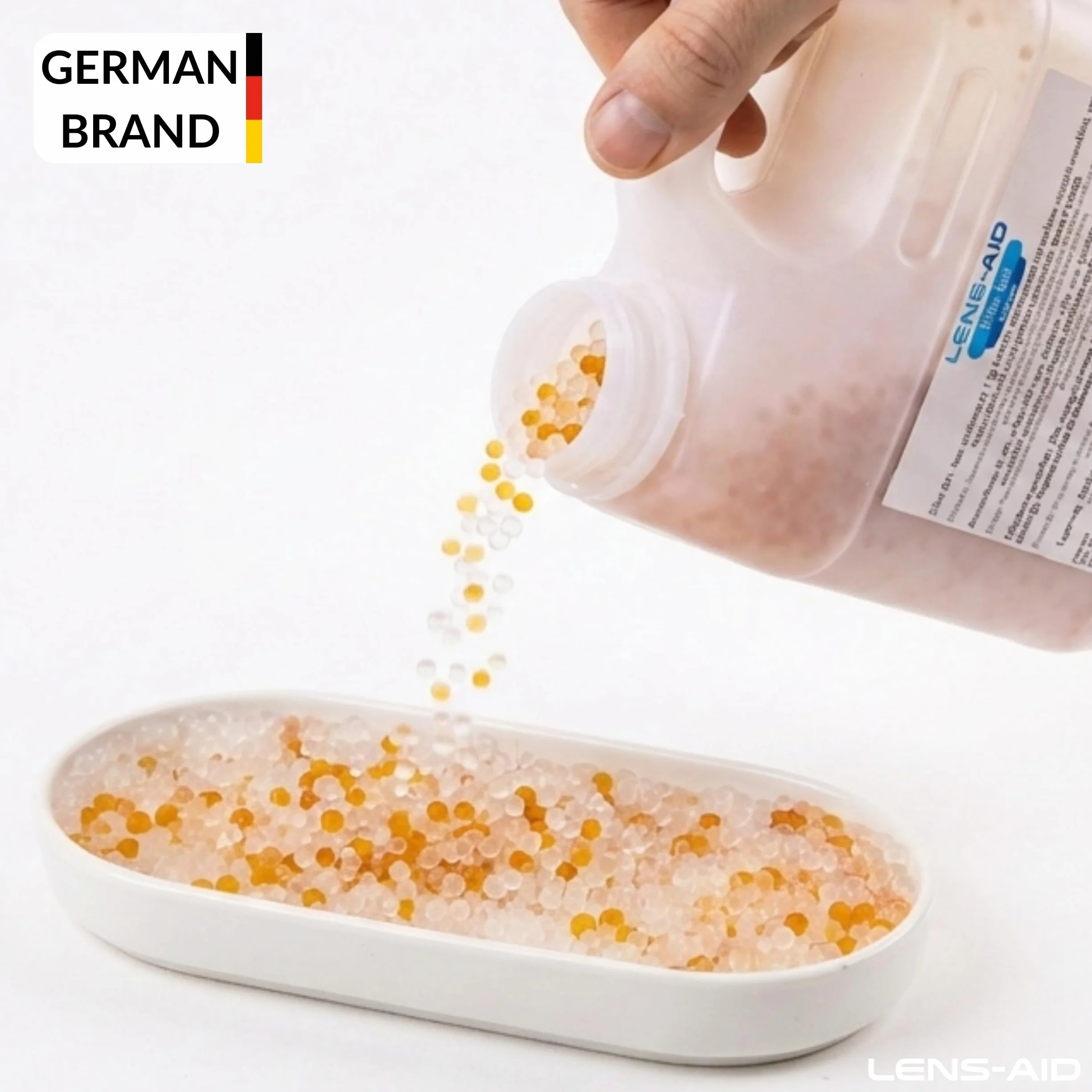 Lens-Aid Silica Gel 2 kg Desecantes Regenerables con Indicador de Color Naranja-Verde Control de Humedad para Filamentos 3D