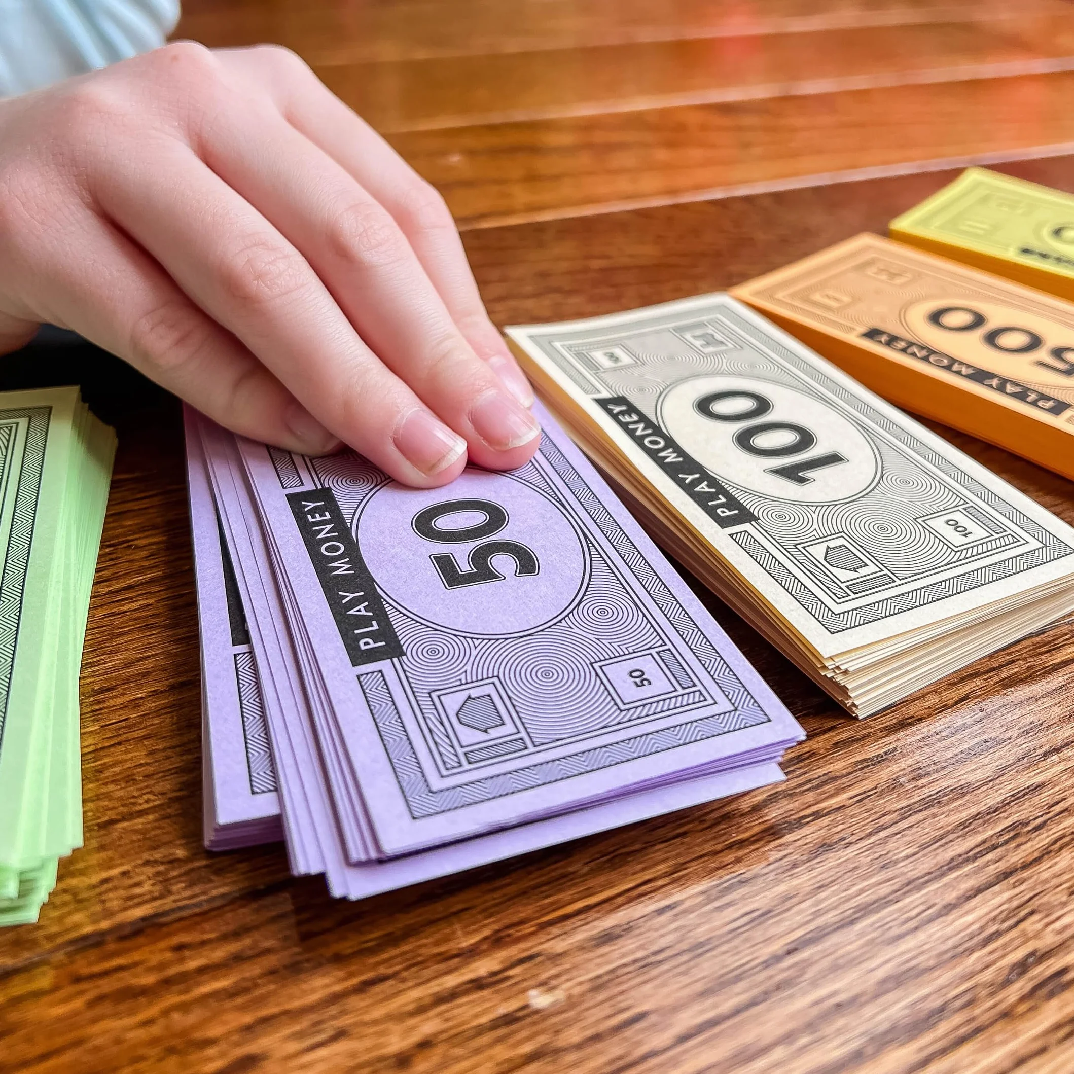 Dinero Ficticio Opoly 520 piezas Dinero Falso Juegos Mesa 65 billetes 8 denominaciones 1 5 10 20 50 100 500 1000 €