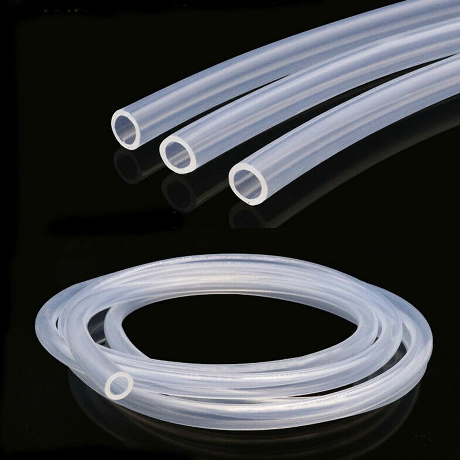 Zkenshan-Tubo de Silicona 1-10 Metros de Grado alimenticio Tubo de Bomba peristáltica Tubo de Silicona Tubo de Manguera Diámetro Interno 0.8-7.9mm, Buen Espesor de Pared