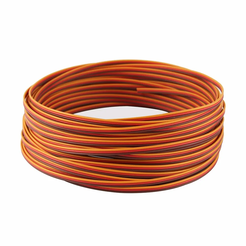 Roll Over Image to Zoom in 50 Feet 22AWG Servo Extension Cable Wire for RC Helicopter Drone Cars