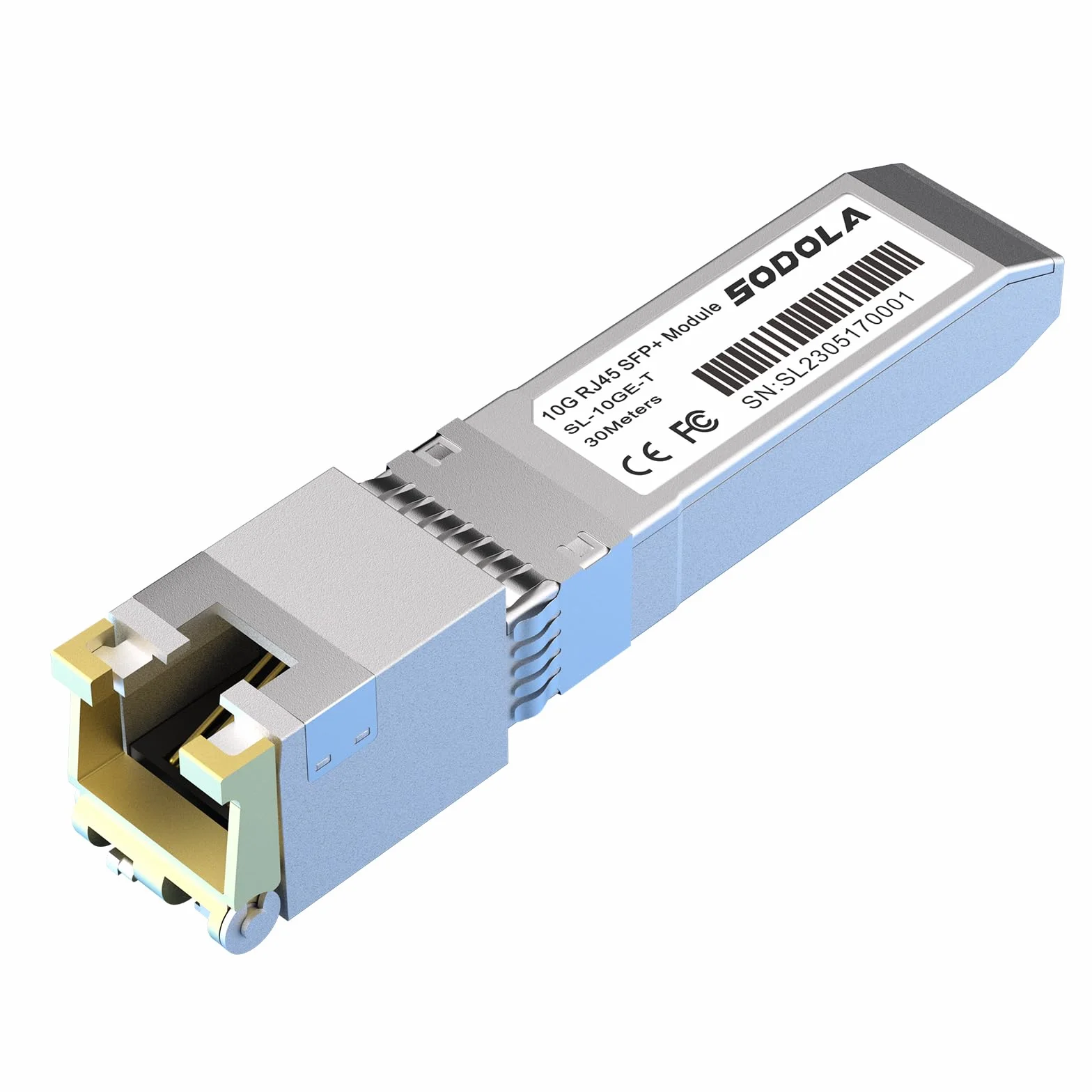 Sodola Módulo SFP+ 10GBase-T RJ45 Transceptor de Cobre 10G SFP a RJ45, Compatible con Ubiquiti, TP-Link, Mikrotik