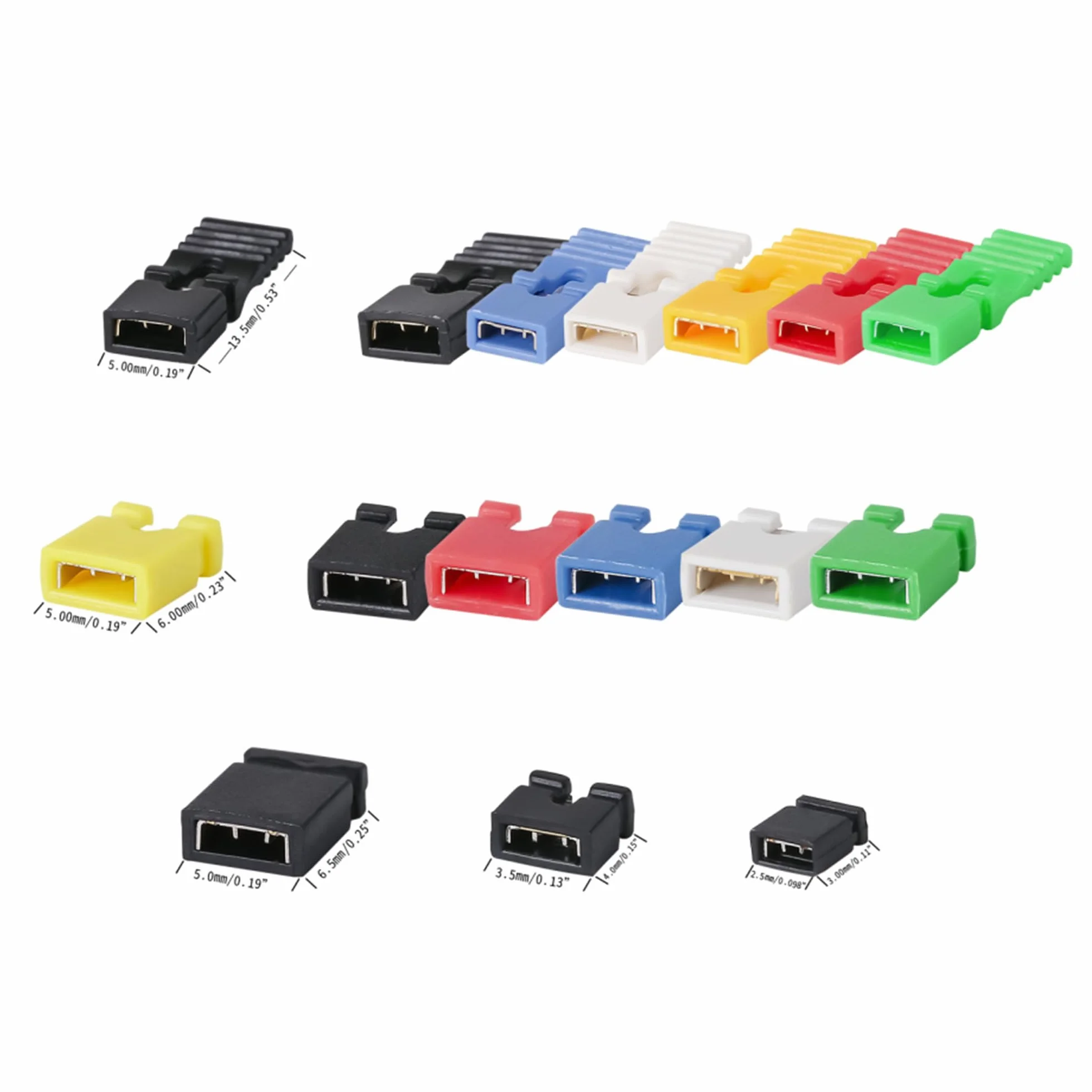 Juego de 300 Tapas Mixtas 2,54 mm 2,0 mm 1,27 mm para Arduino Raspberry Pi PCB Jumper Cap Shunts