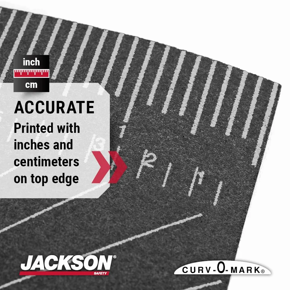 Jackson Safety Curv-O-Mark Wrap-A-Round Ruler X-Large Black 4" to 12" Pipe Diameter