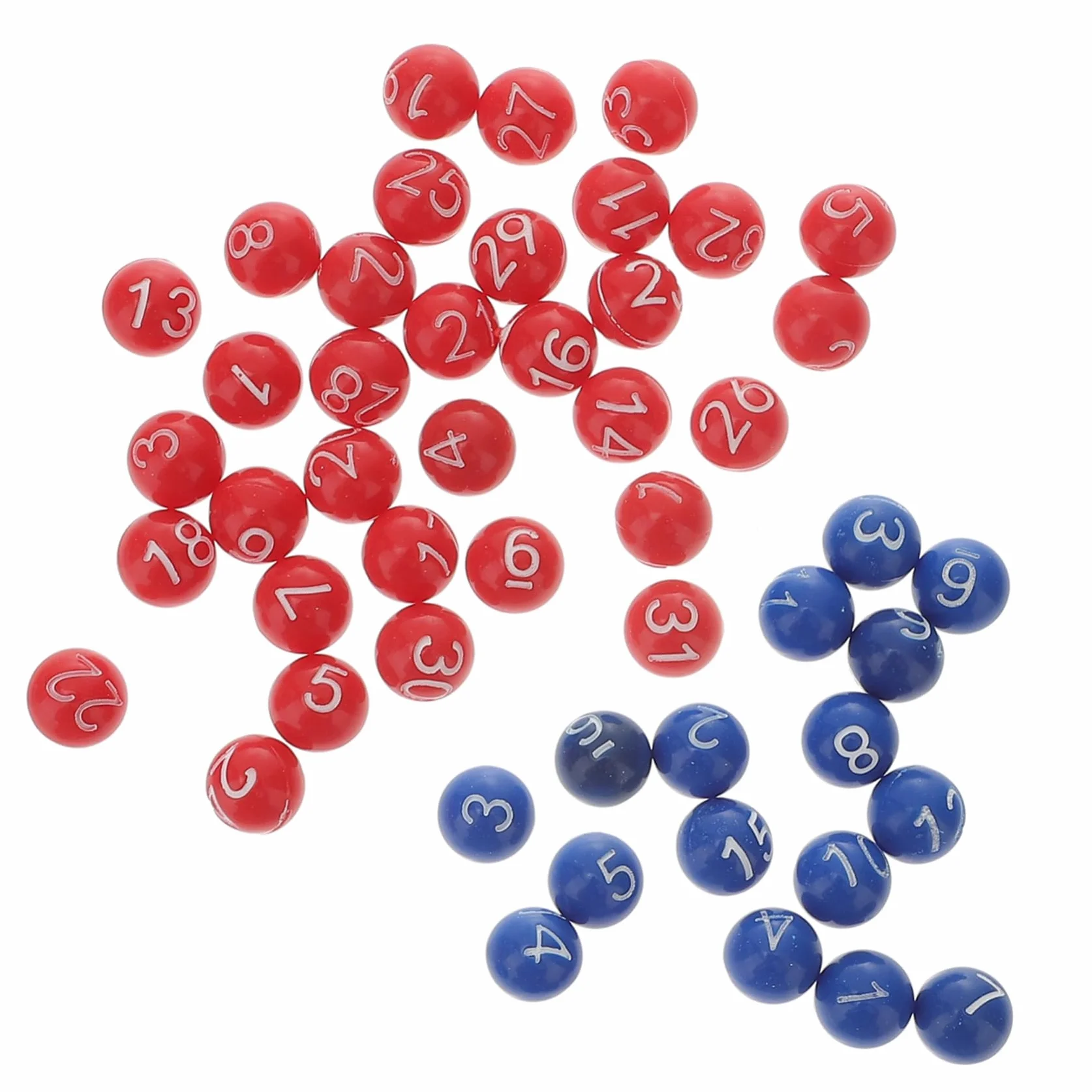 Bolas de Plástico para Bingo Números, Resistentes a Caídas, Ligeras, Juegos de Fiesta