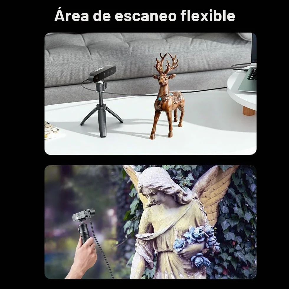Creality Ferret SE Escáner 3D CR-Scan para impresión 3D Upgrade Handscanner 30 FPS Velocidad de escaneo 0.1 mm Precisión ASIC Chipset Dual Mode Full Color para PC Win 10/11