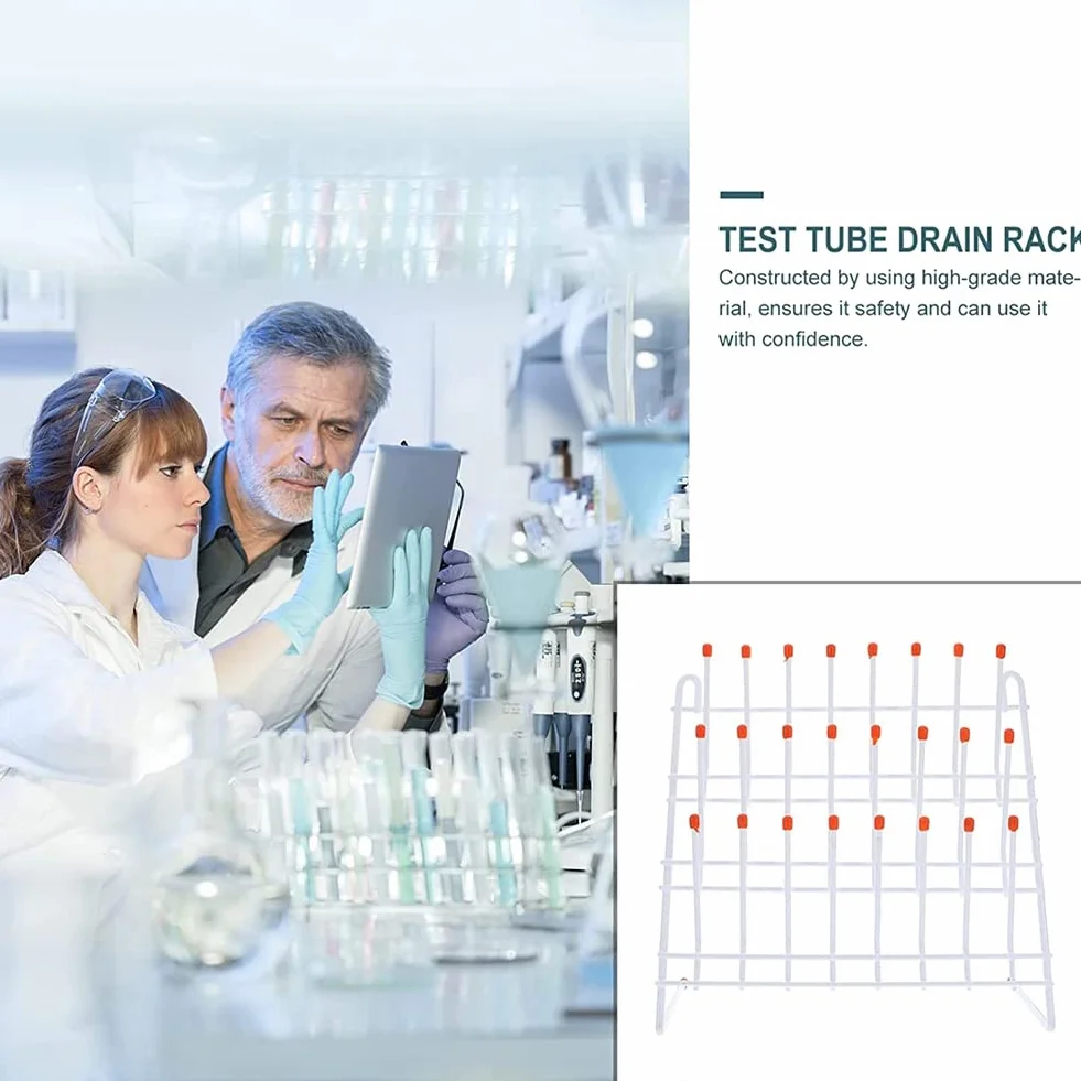 Lab Drying - 24 clavijas de vidrio de laboratorio para secado de vidrio, montaje en pared, secado de vidrio de laboratorio
