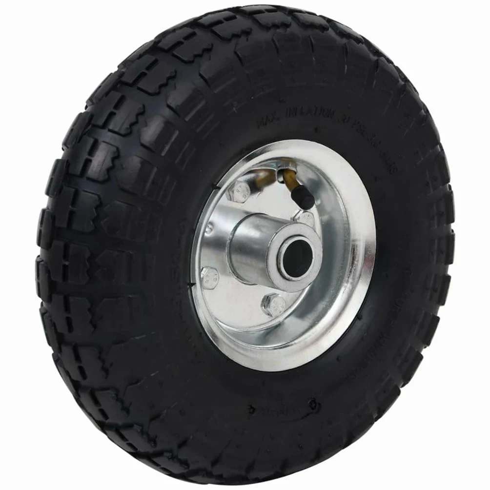 Ruedas para carretillas, 4 unidades, goma, 4,10/3,50-4 (260 x 83)