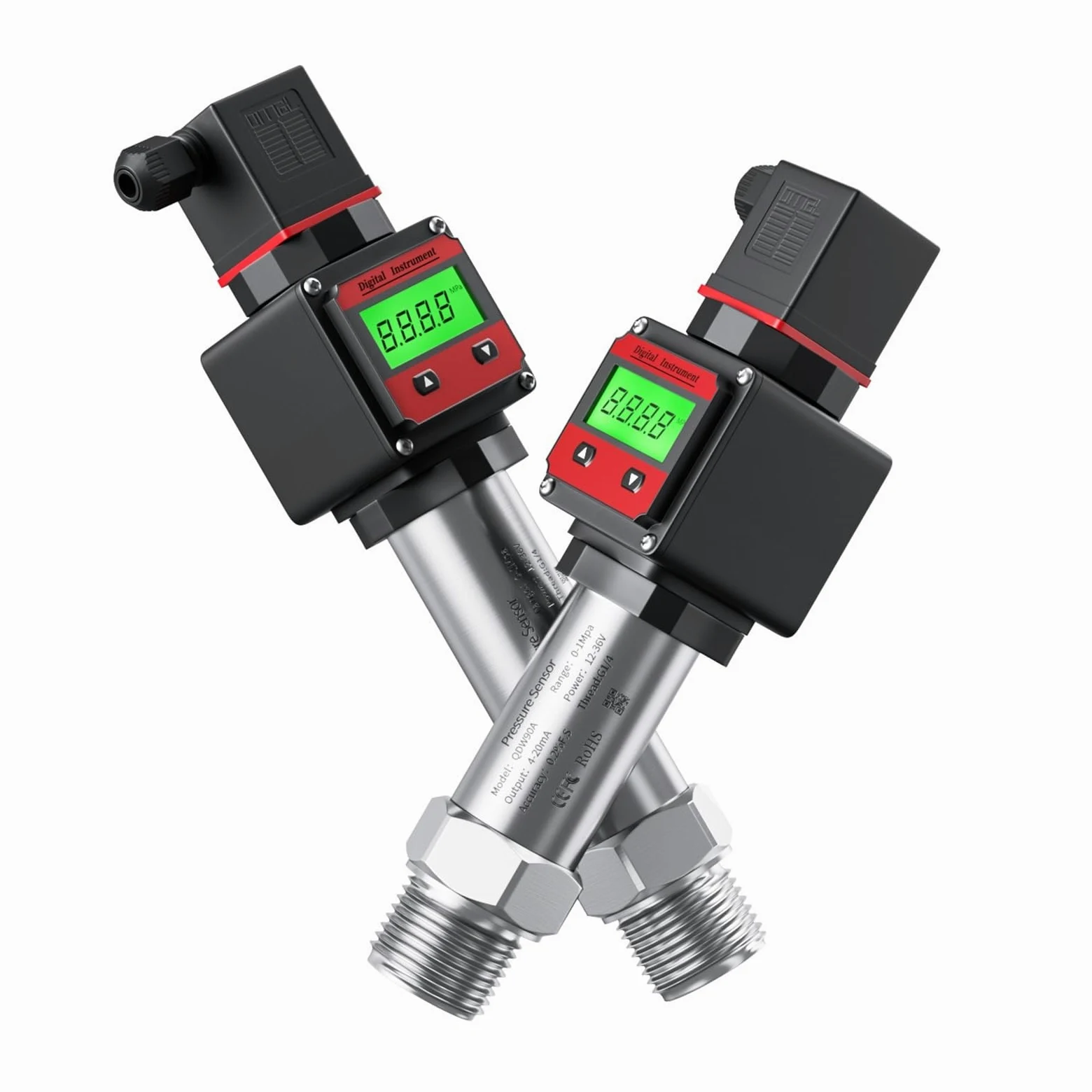 Transmisor de presión Digital 4-20 mA 0-10 V M20*1.5 Sensor transductor de presión 0-60 MPa Transmisor transductor de presión RS485(4-20ma Output,0-60Mpa)