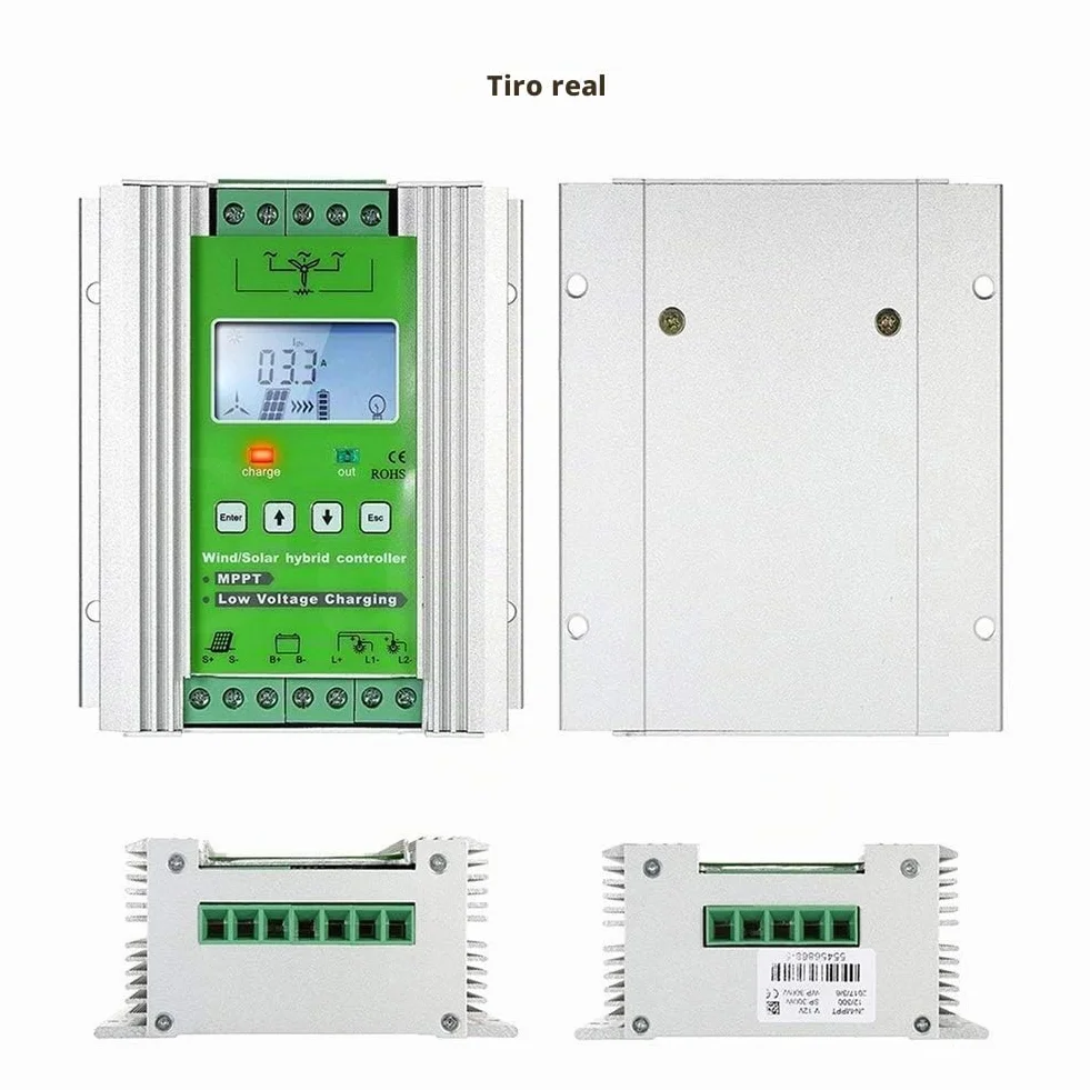 SolaMr 1000W MPPT Controlador de Carga Híbrido Solar Eólico 400W Solar y 600W Energía Eólica Controlador Híbrido de Carga 12V/24V Sistema de Identificación Automática de Voltaje