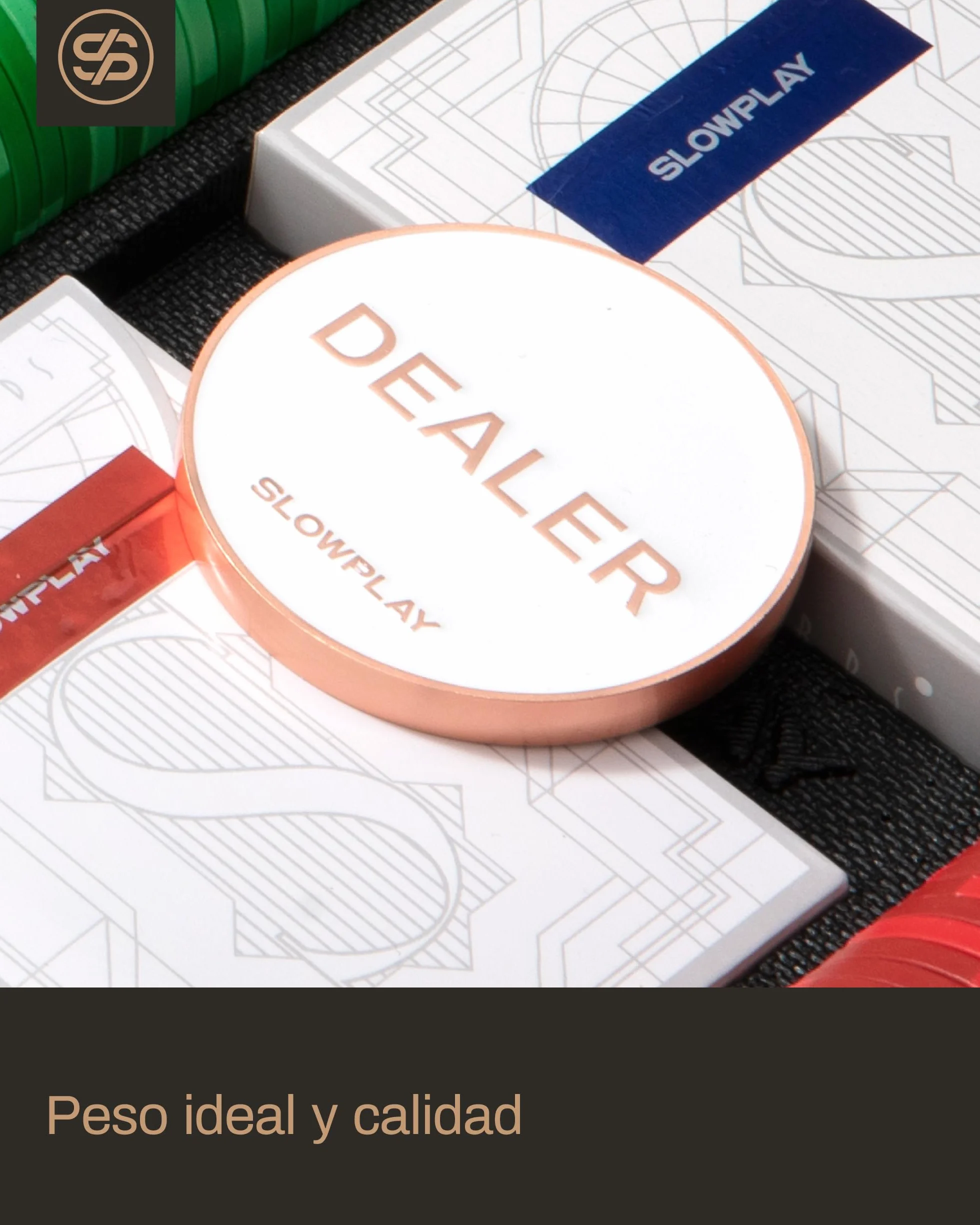 SLOWPLAY Casino Grade Pro Dealer Button Texas Holdem Poker