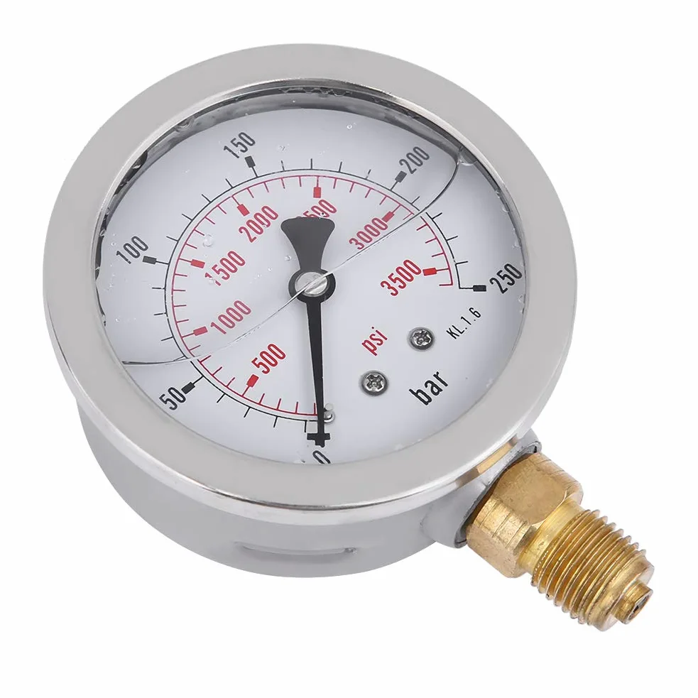 Kit de Prueba de presión hidráulica, Manguera hidráulica de 4,9 pies, 0-250 bar/3600 PSI, manómetro hidráulico, Conector M16x2-BSP1/4