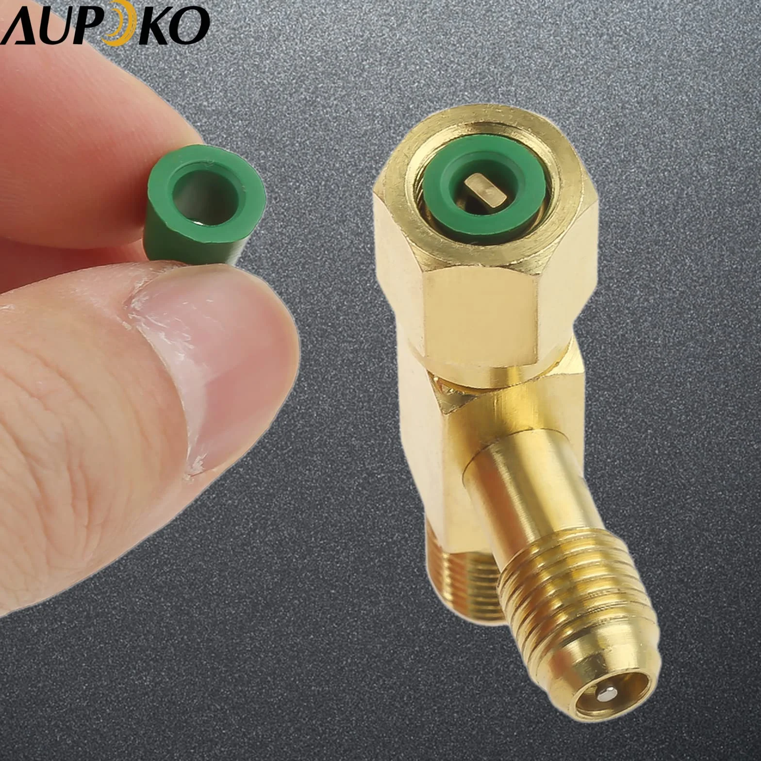 Aupoko Acoplador de acceso rápido en T, adaptador de núcleo de válvulas de 1/4 pulgadas con conector giratorio