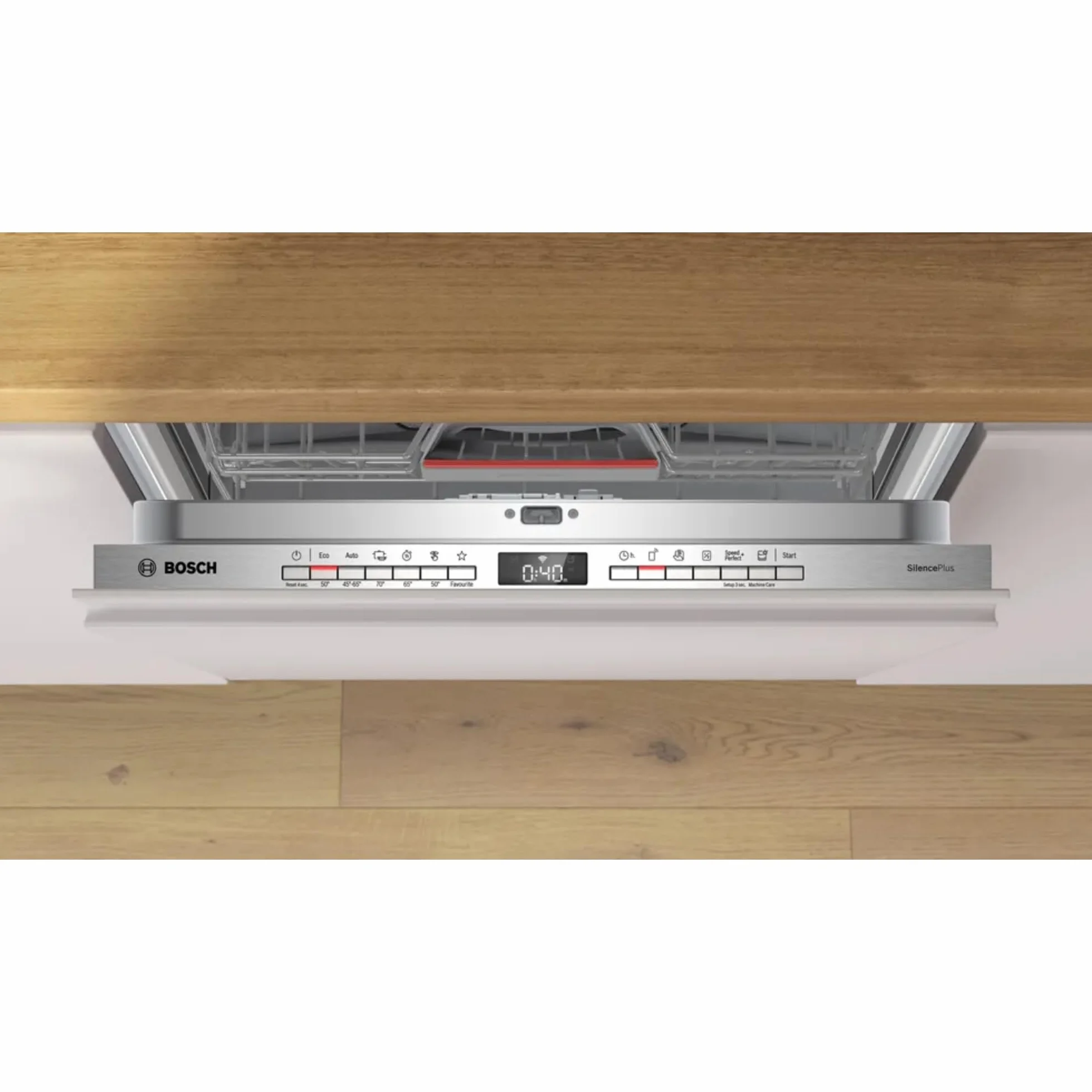 Bosch Lavavajillas Totalmente Integrable Serie 4 13 Servicios 3ª Bandeja Cubiertos SMV4ENX06E
