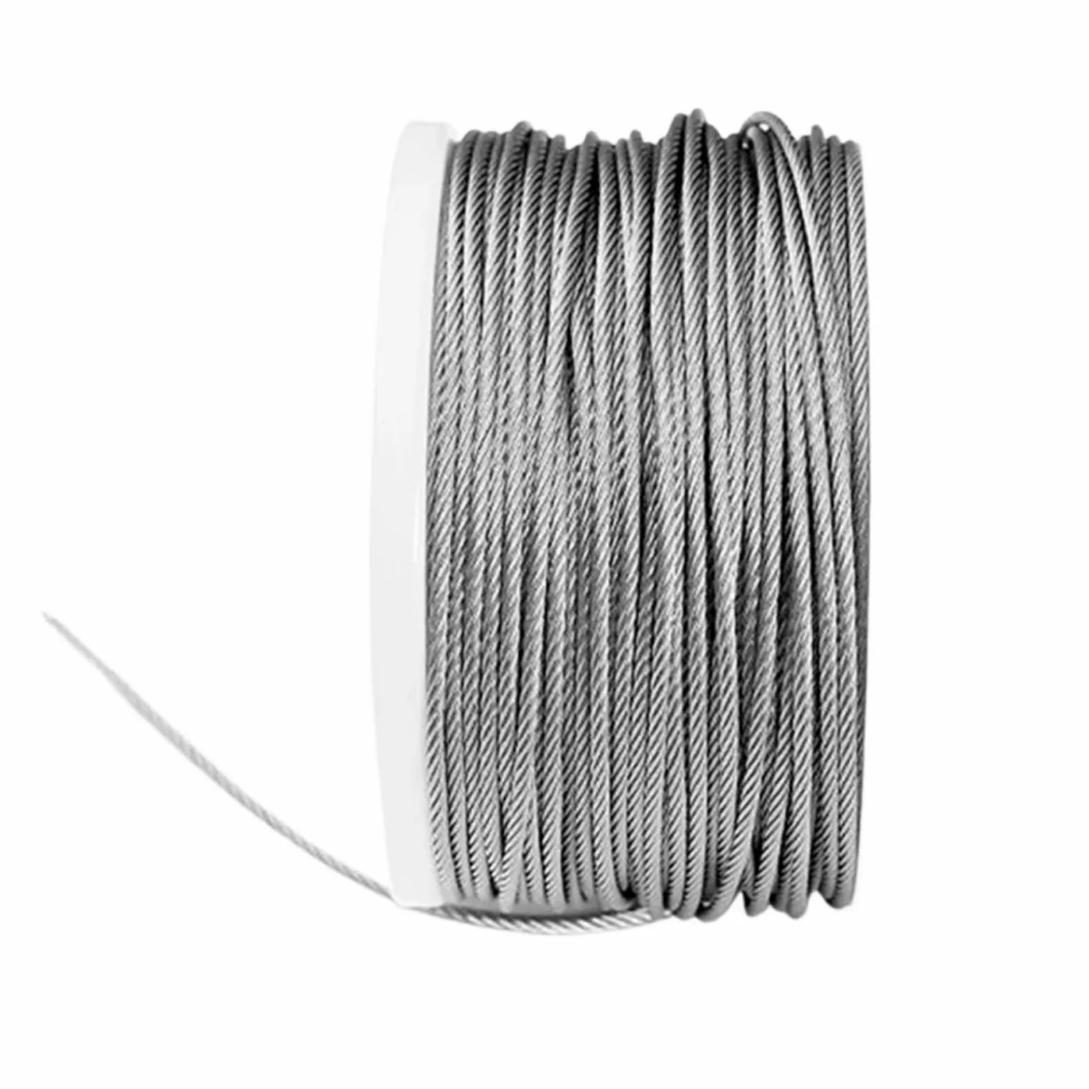 Alambre De Acero Plastificado Cable de acero inoxidable 304, recubierto plástico transparente PVC, sin rebabas, diámetro 2,0 mm, longitud 50 a 100, m(100.0meter)