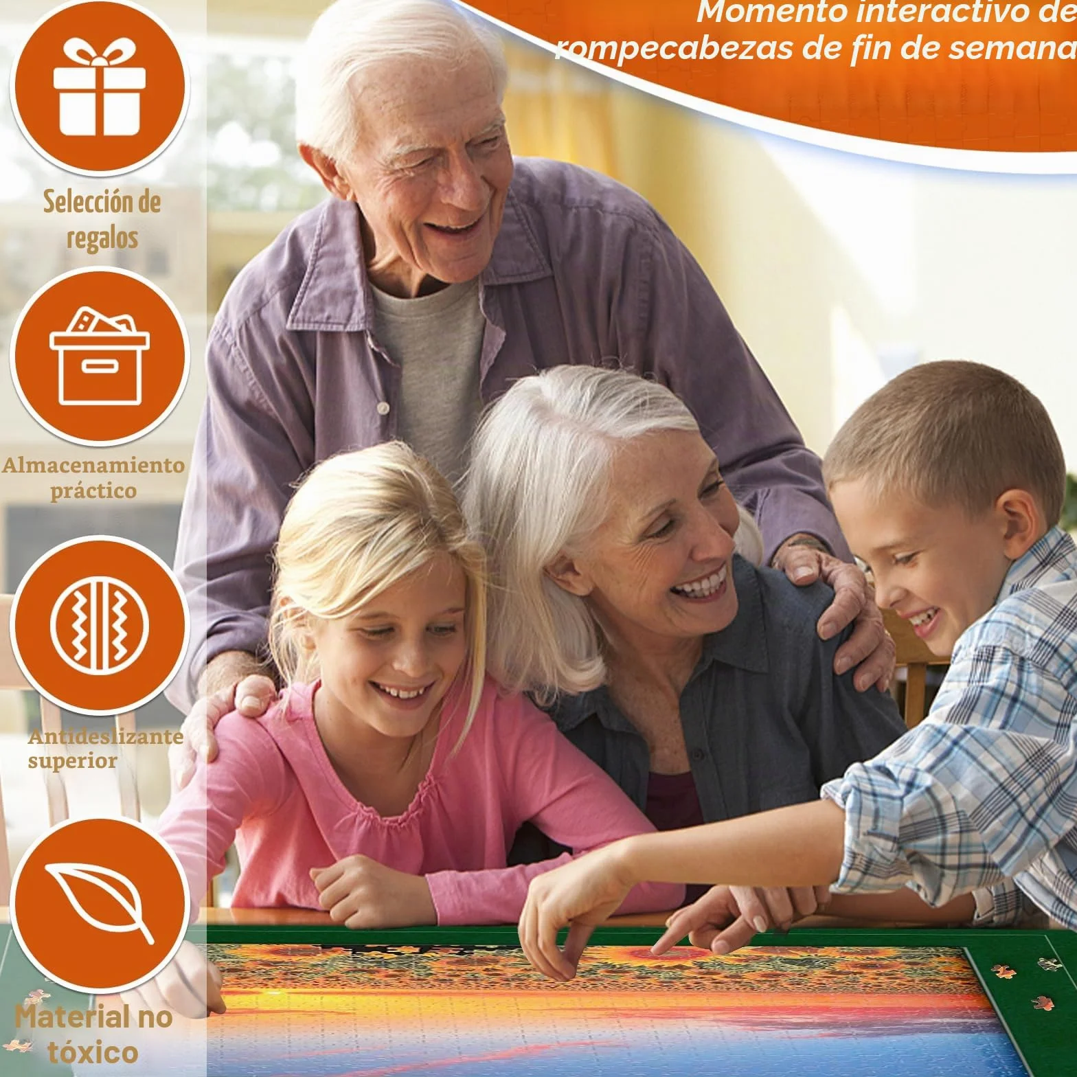 MOYKSRR Tapete Puzzle, Estera de Rompecabezas Portátil, Puzzle Mat Roll Up para 1000-3000 Piezas