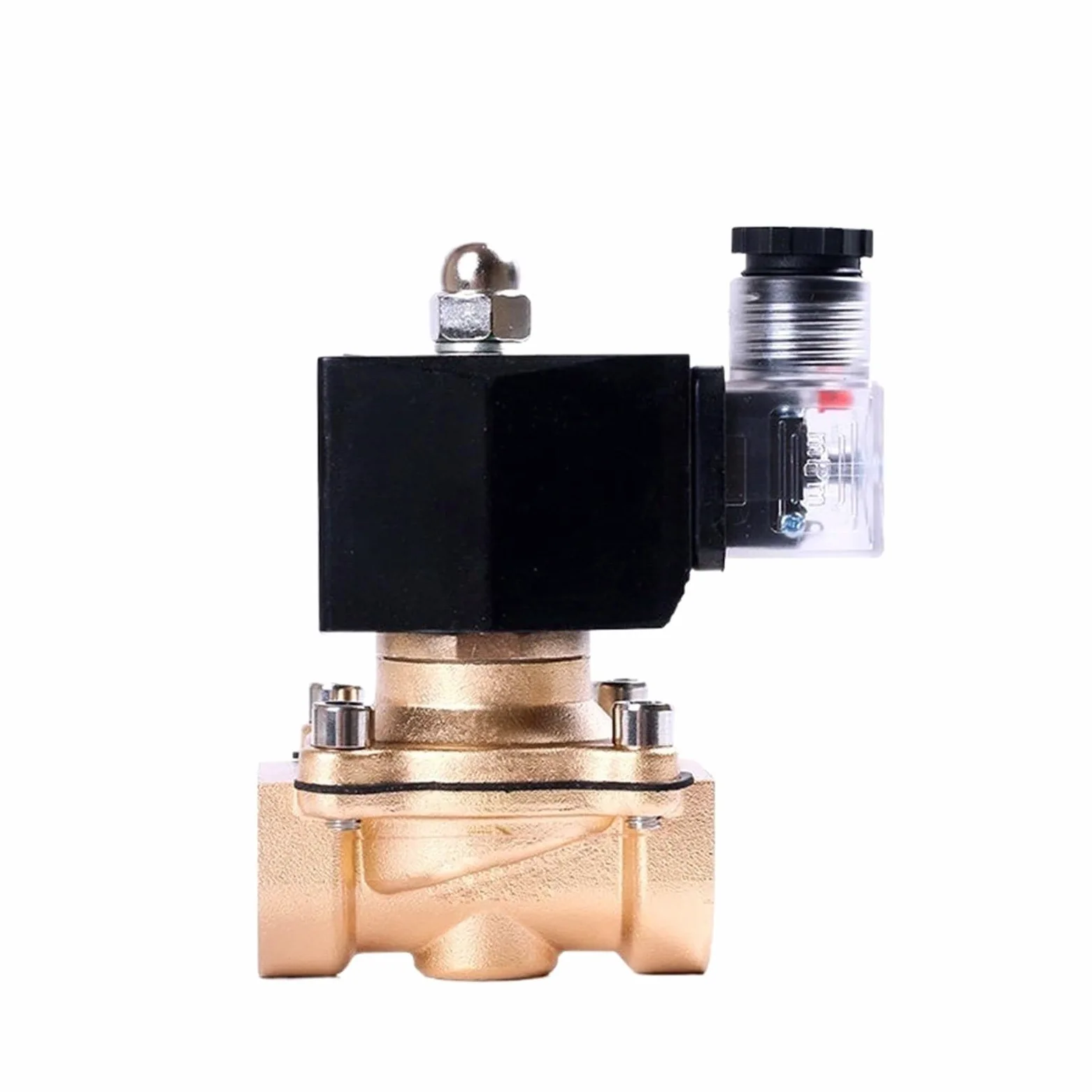 Electroválvula de Gas Natural LPG de latón, Normalmente Cerrada, de 3/4", DN20, de 2 vías(BSPT-240VAC)