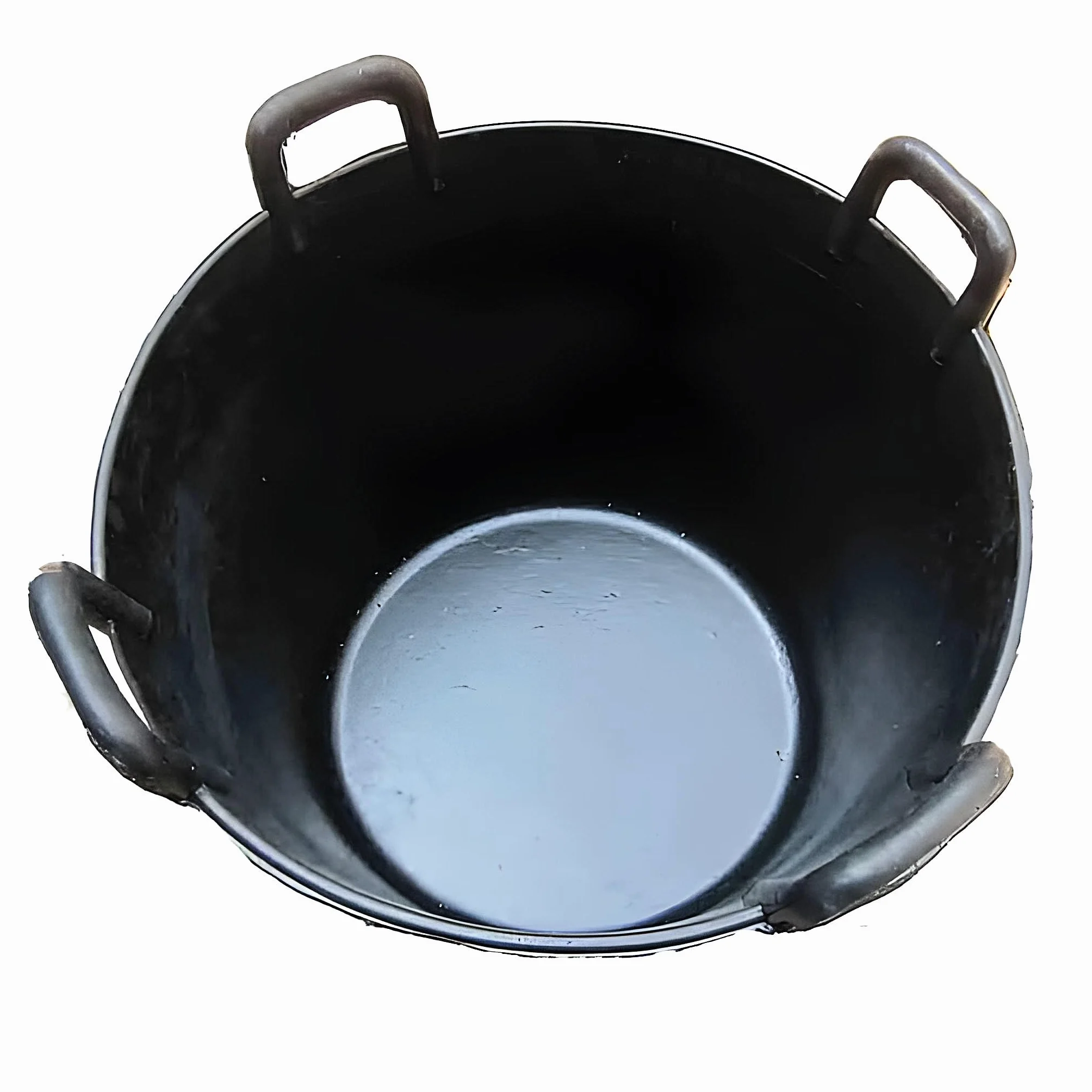 Bricoloco Capazo Espuerta de goma caucho con 4 Asas – Obra, jardín, reciclaje, ganadería - Altura 410 mm y Boca de 580 mm – Capacidad 85 litros (1)