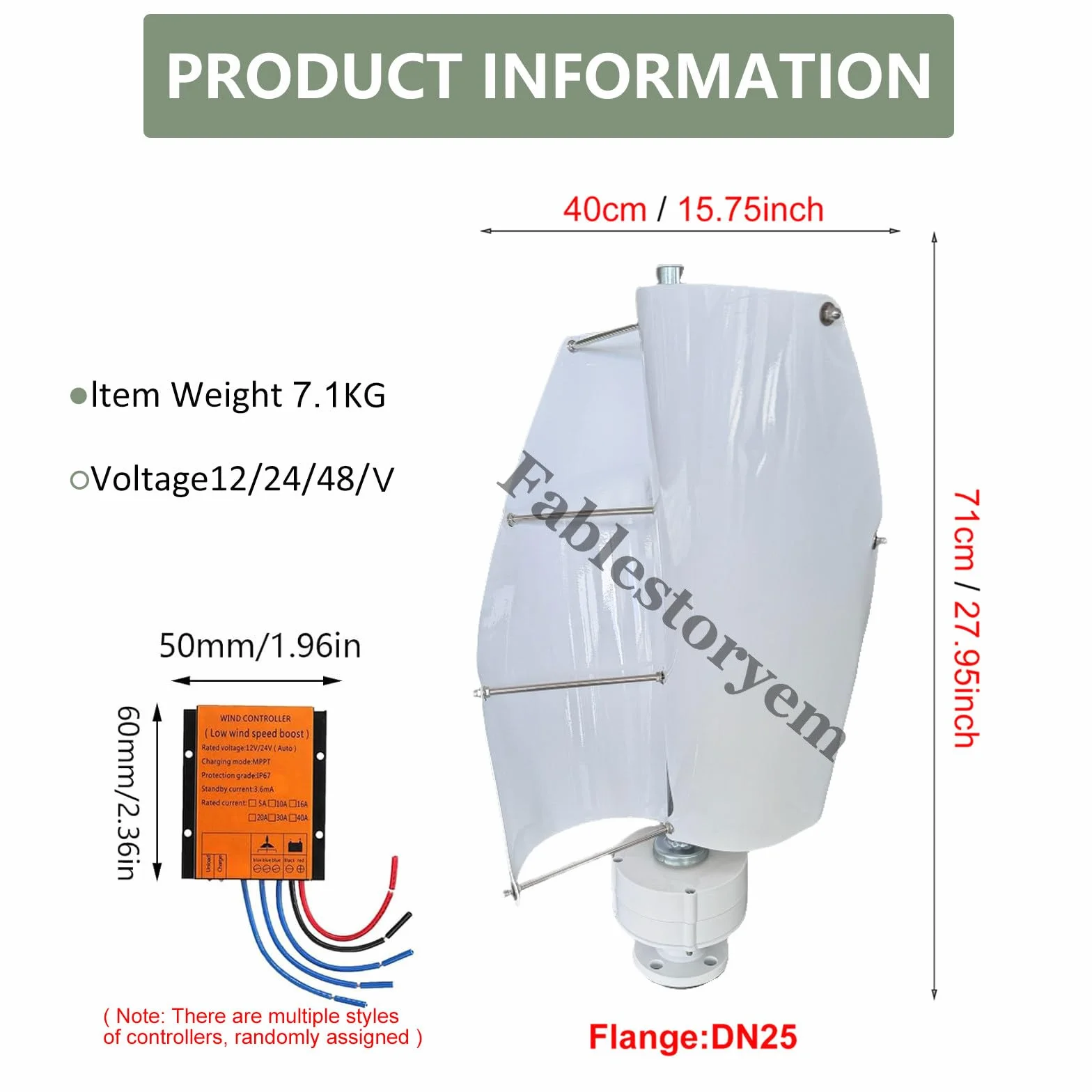 Kit de generador de turbina eólica de eje vertical de 12000 W, molino de viento de eje Maglev para una generación eficiente de energía trifásica, ideal para uso doméstico y soluciones de energía en