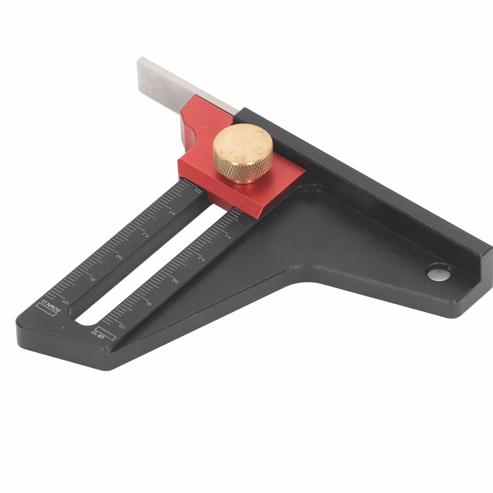 Regla de Profundidad de Precisión para Carpintería, Aleación de Aluminio, Doble Escala, Medición CNC