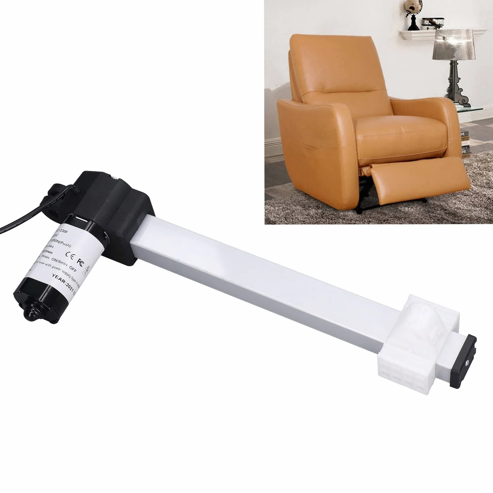 Actuador Eléctrico de Carrera de 9 Pulgadas, Motor de Actuador Lineal DC 29V 1000N/220LB para Automóvil/sillón Reclinable Eléctrico/mesa de TV/cama Eléctrica/sofá Eléctrico/sillas Elevadoras