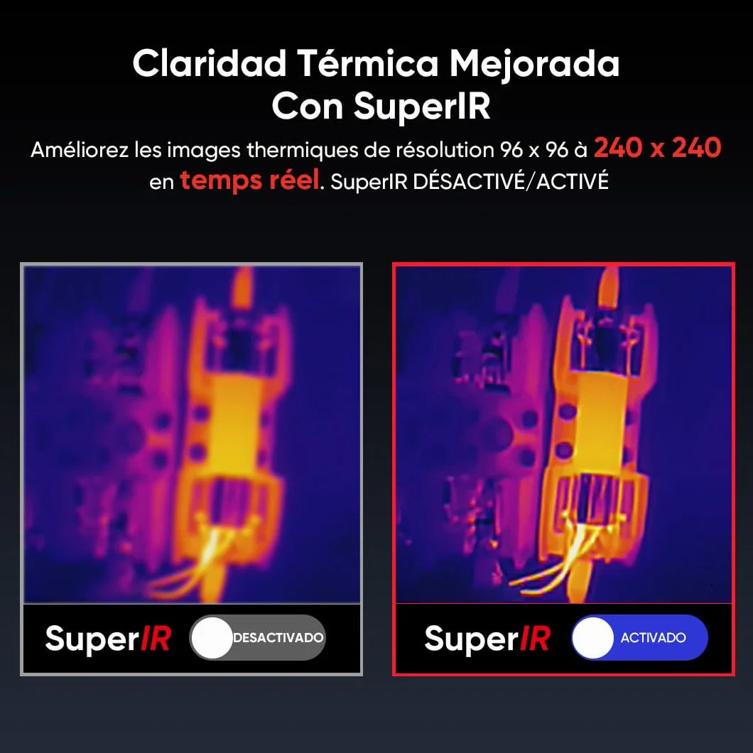 HIKMICRO E01 SuperIR Cámara Térmica de Mano Compacta 240x240 20 Hz -20°C a 400°C