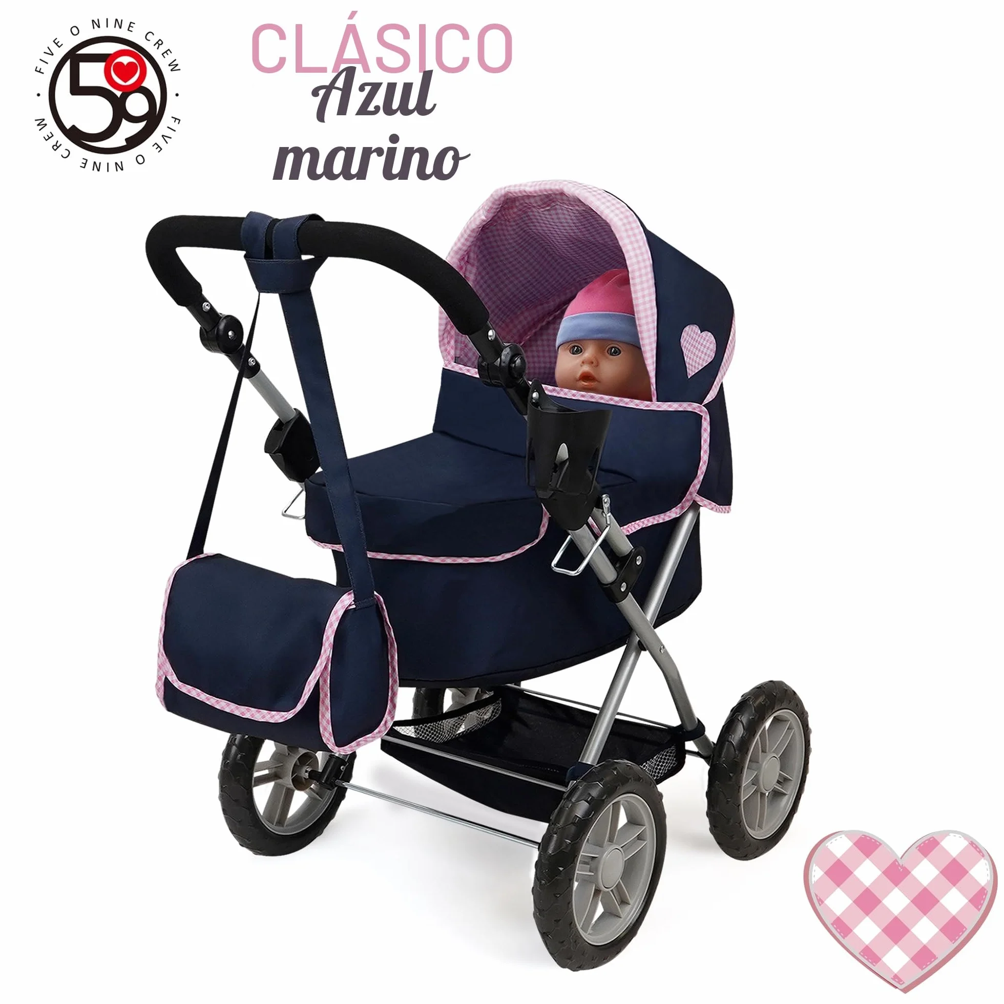 Cochecito para muñecas 509 Crew Classic Navy 18 piezas a partir de 3 años Azul Marino