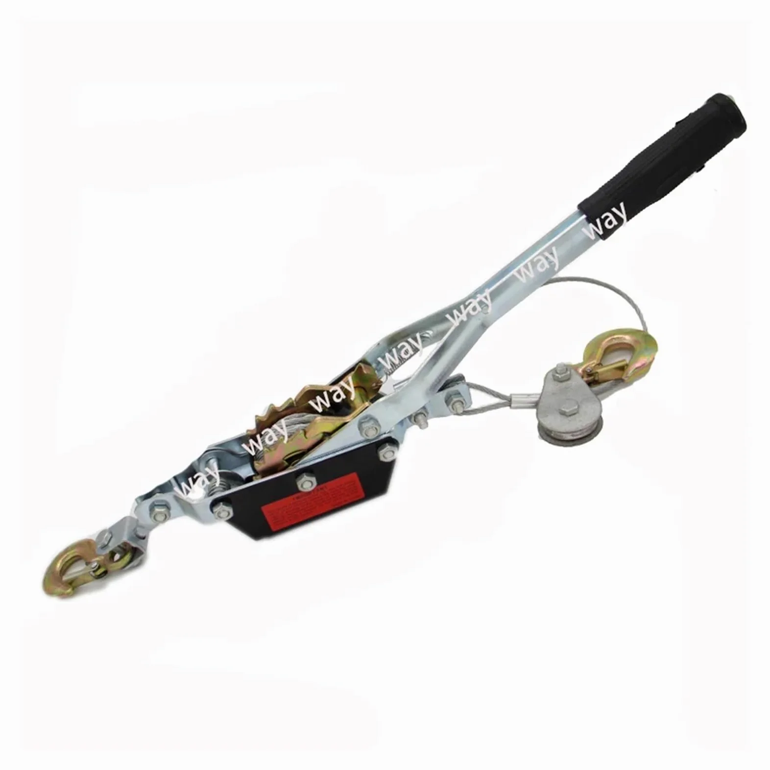 Cabrestante de mano con doble gancho, freno antirretroceso, extractor de cables y tensor de alambre para bote de jardín y recuperación de puntos, fácil de usar
