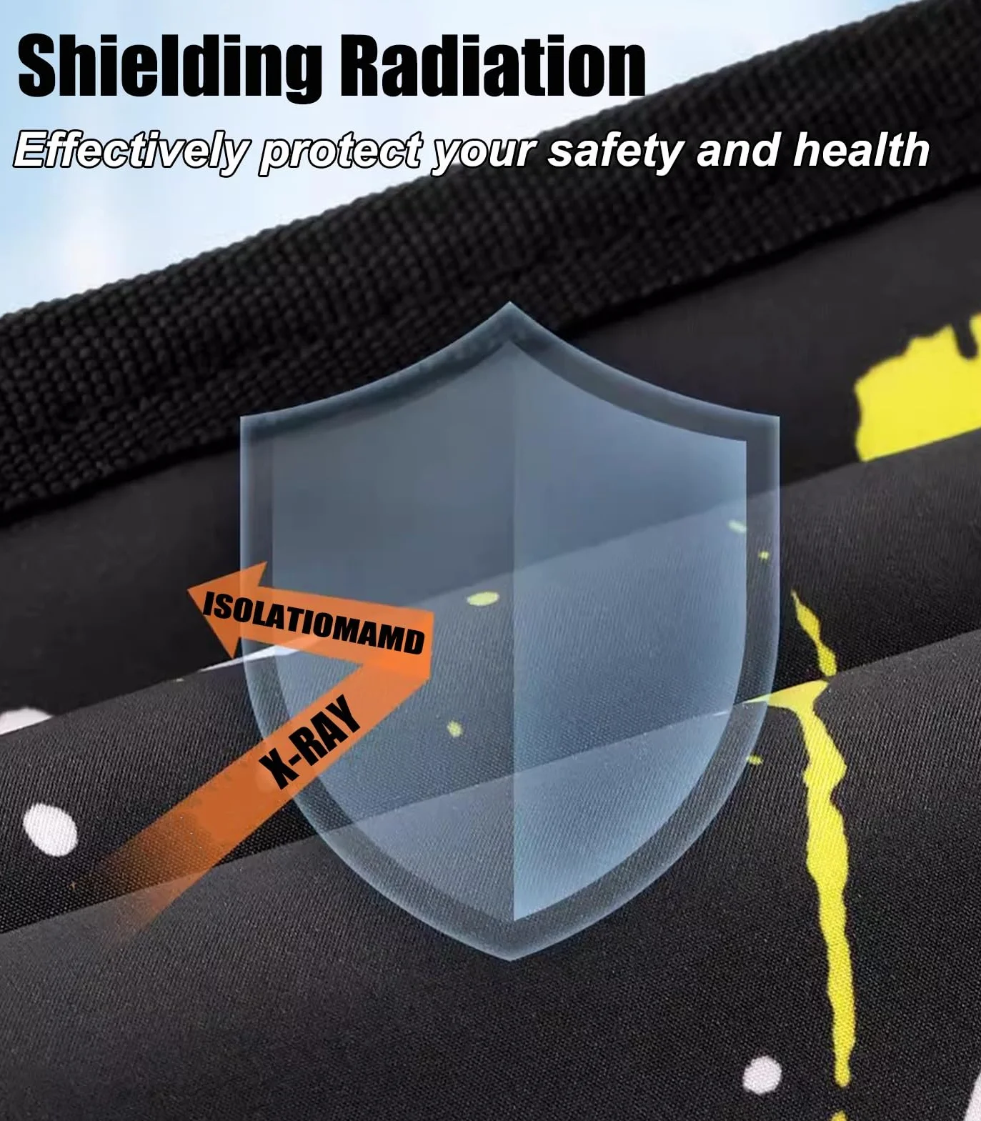 Delantal de Plomo Cubierta Protectora para Tiroides 0,5 mmPb Negro
