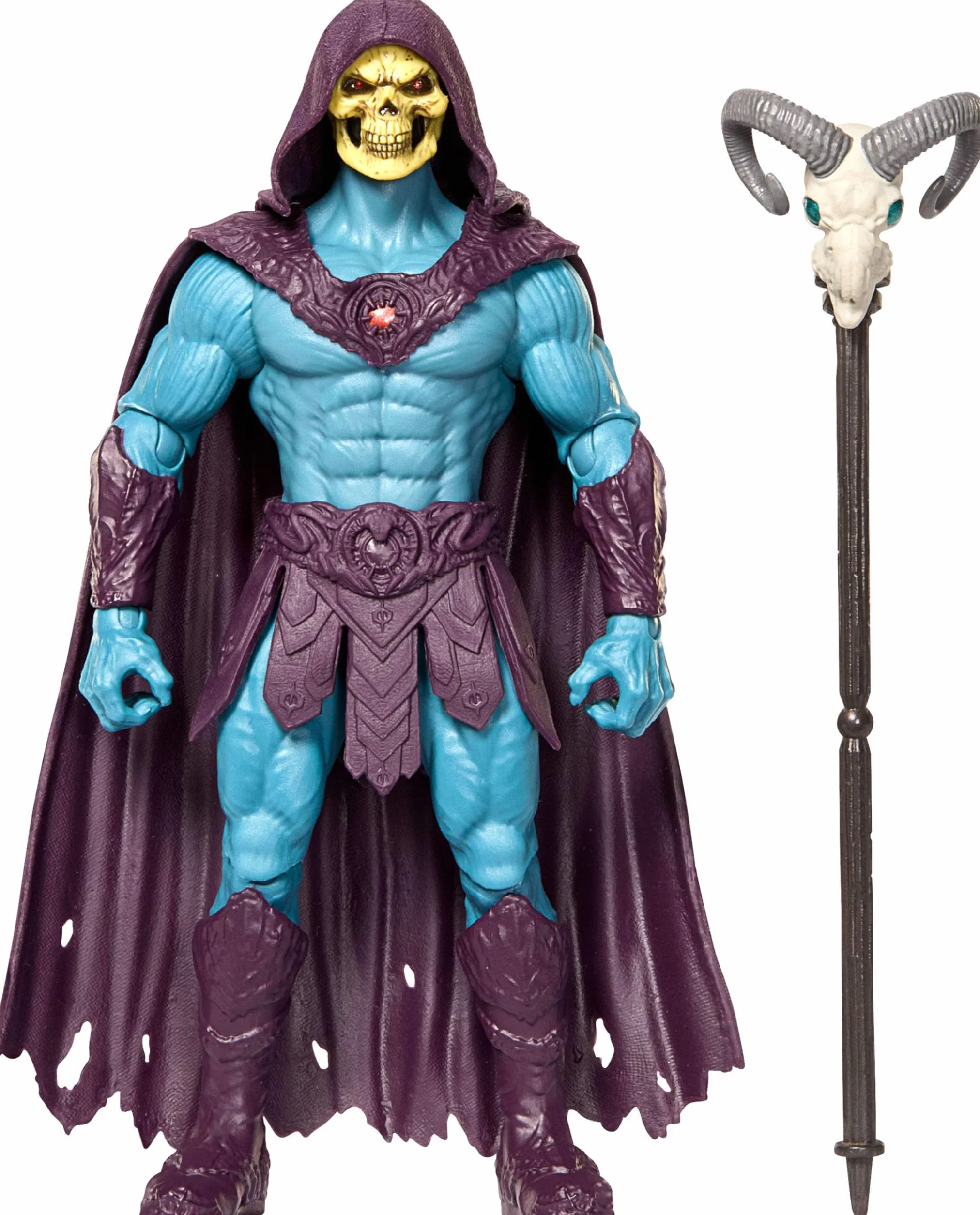 Masters of The Universe Skeletor Figura de Acción Villano 13,97 cm 14 Articulaciones Móviles Báculo Havoc JKH92