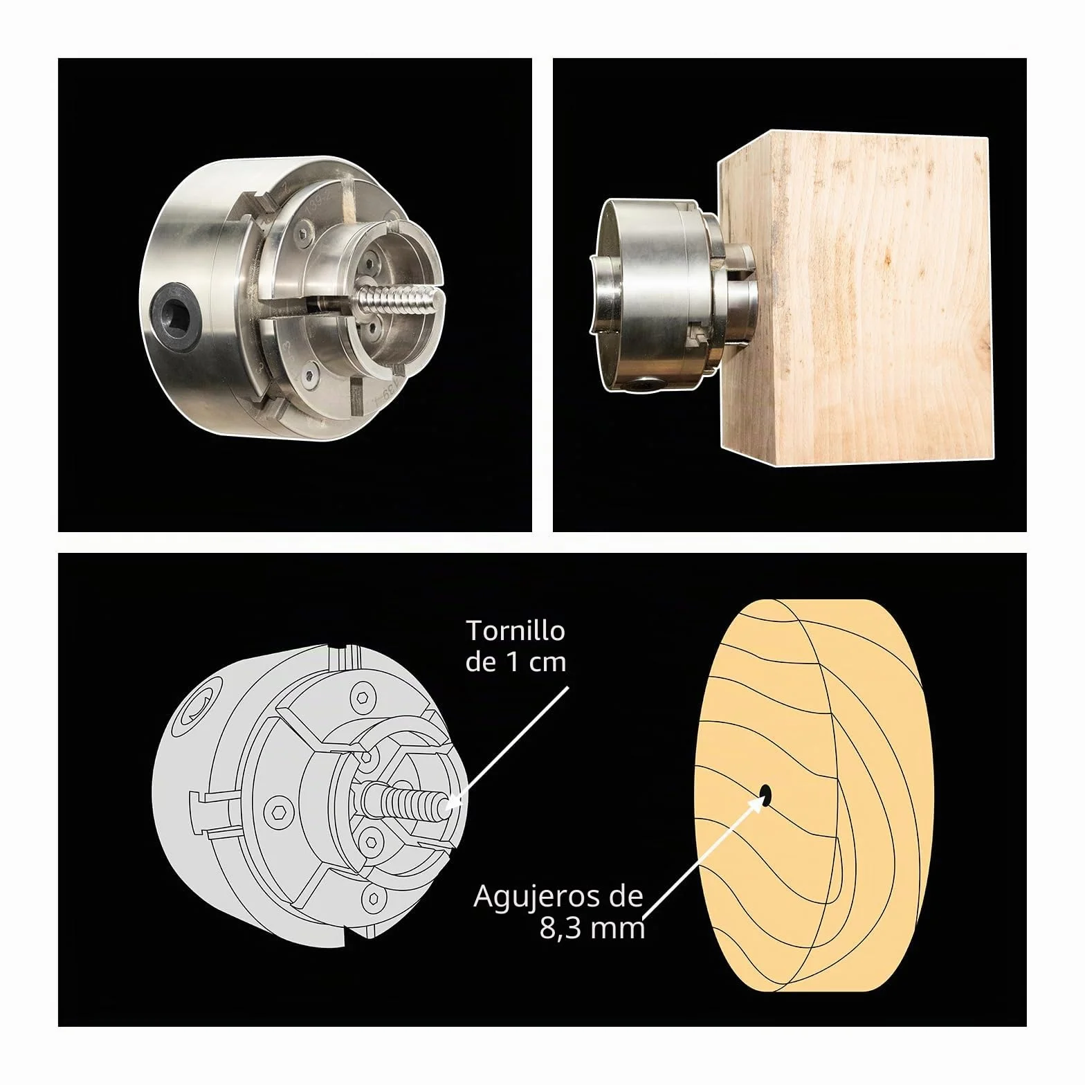 Mandril de Torno Diámetro del Portabrocas 100mm Mandril autocentrante para mandril de torno M33 y M18(2)