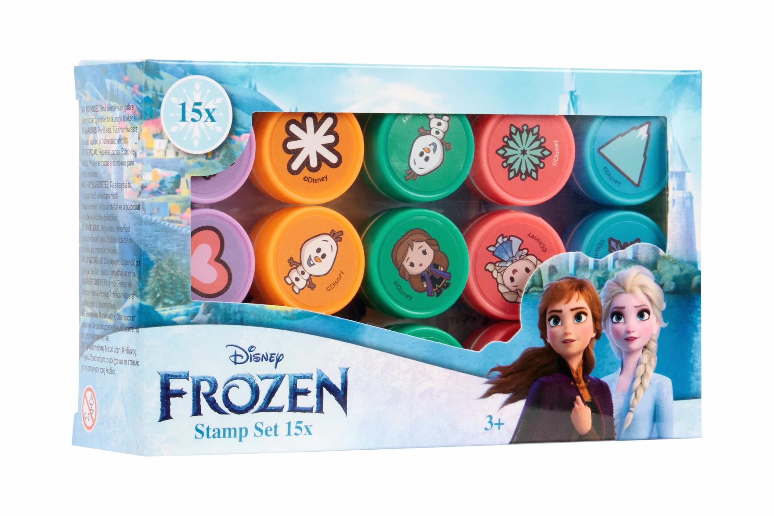 Disney Frozen zestaw pieczątek Elsa i Anna 15 sztuk dla dzieci od 3 lat