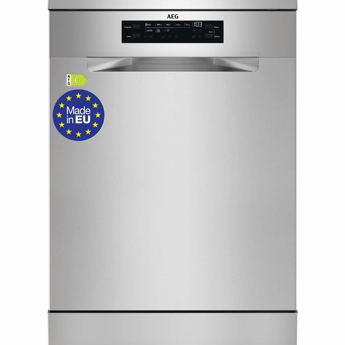 AEG Lavavajillas Libre Instalación FFB64627ZM 60 cm 13 Cubiertos AirDry Display XL Cesto Quicklift 44 dB Inox