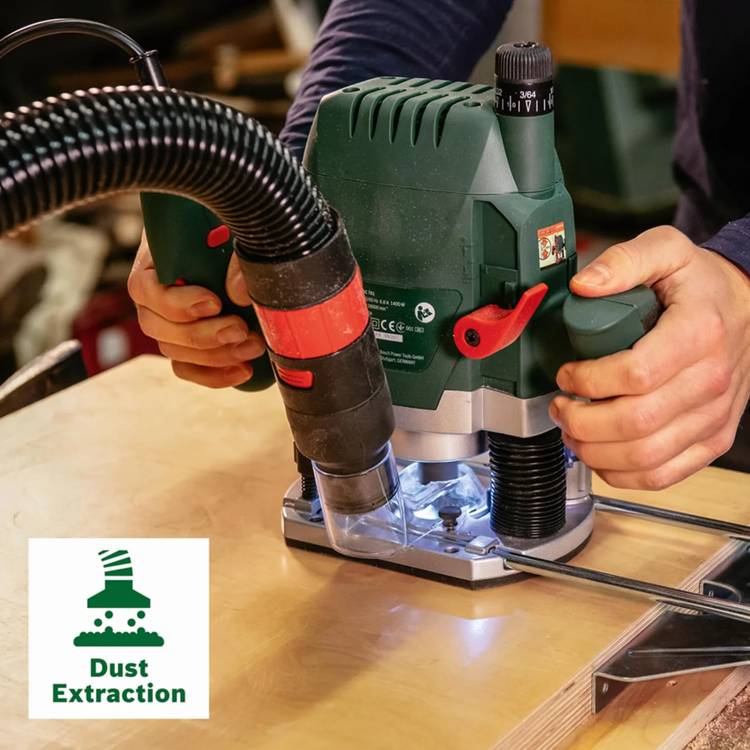 Bosch fresadora de superficie POF 1400 ACE (1400 vatios, en maletín)
