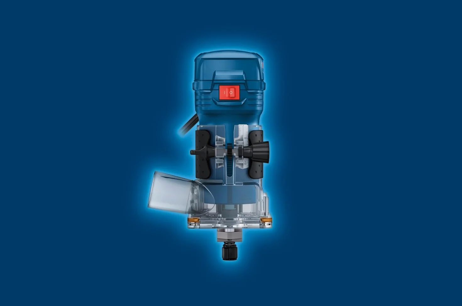 Bosch Professional fresadora de cantos GLF 55-6 (motor de 550 W girando a 33 000 rpm., incl. 2 llaves de una boca, 1 recogedor, tope paralelo, rodillo de corte al ras)