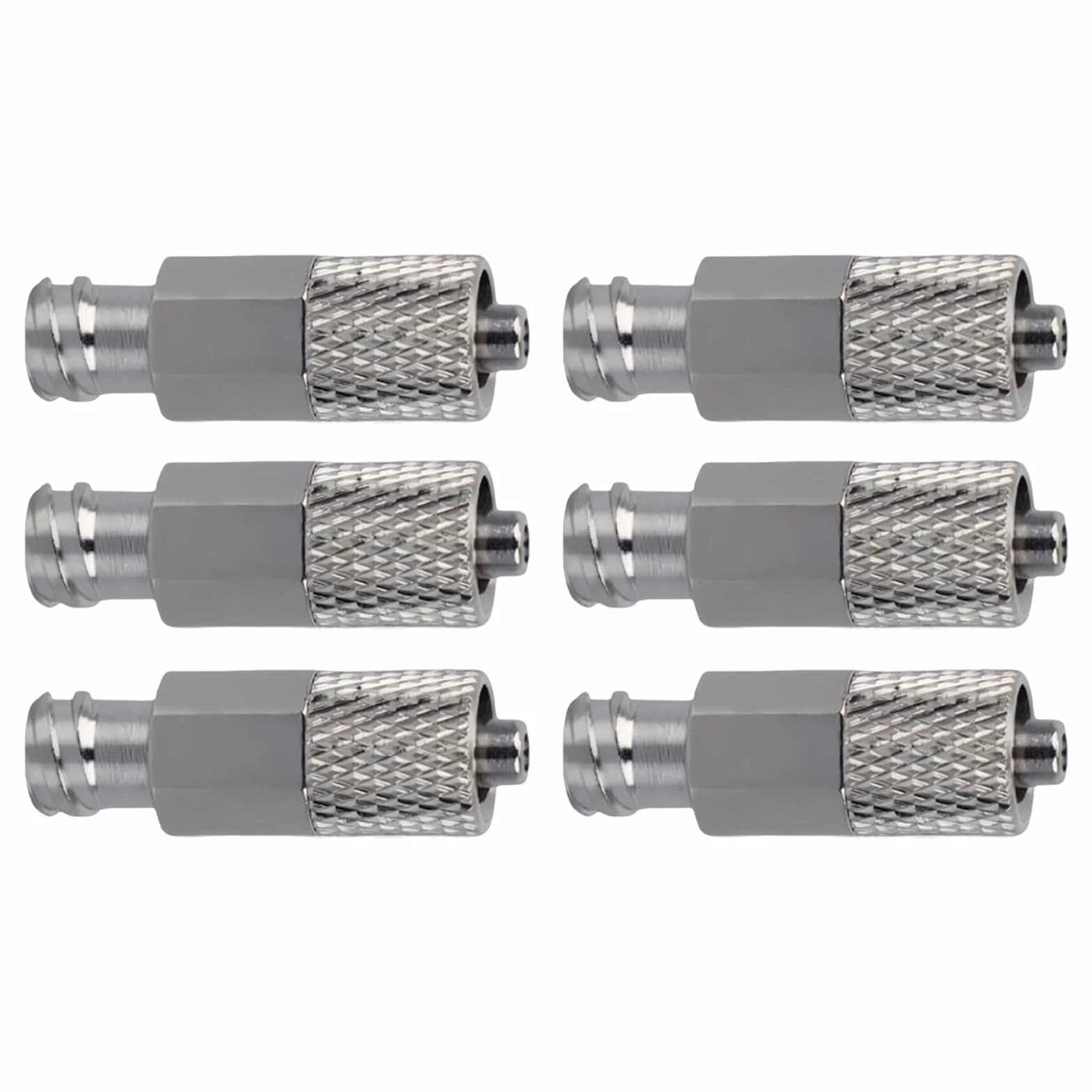 Adaptador de Luer Lock Metal 6 Piezas para Dispensador Conexión Precisión Lubricación Industrial Automotriz
