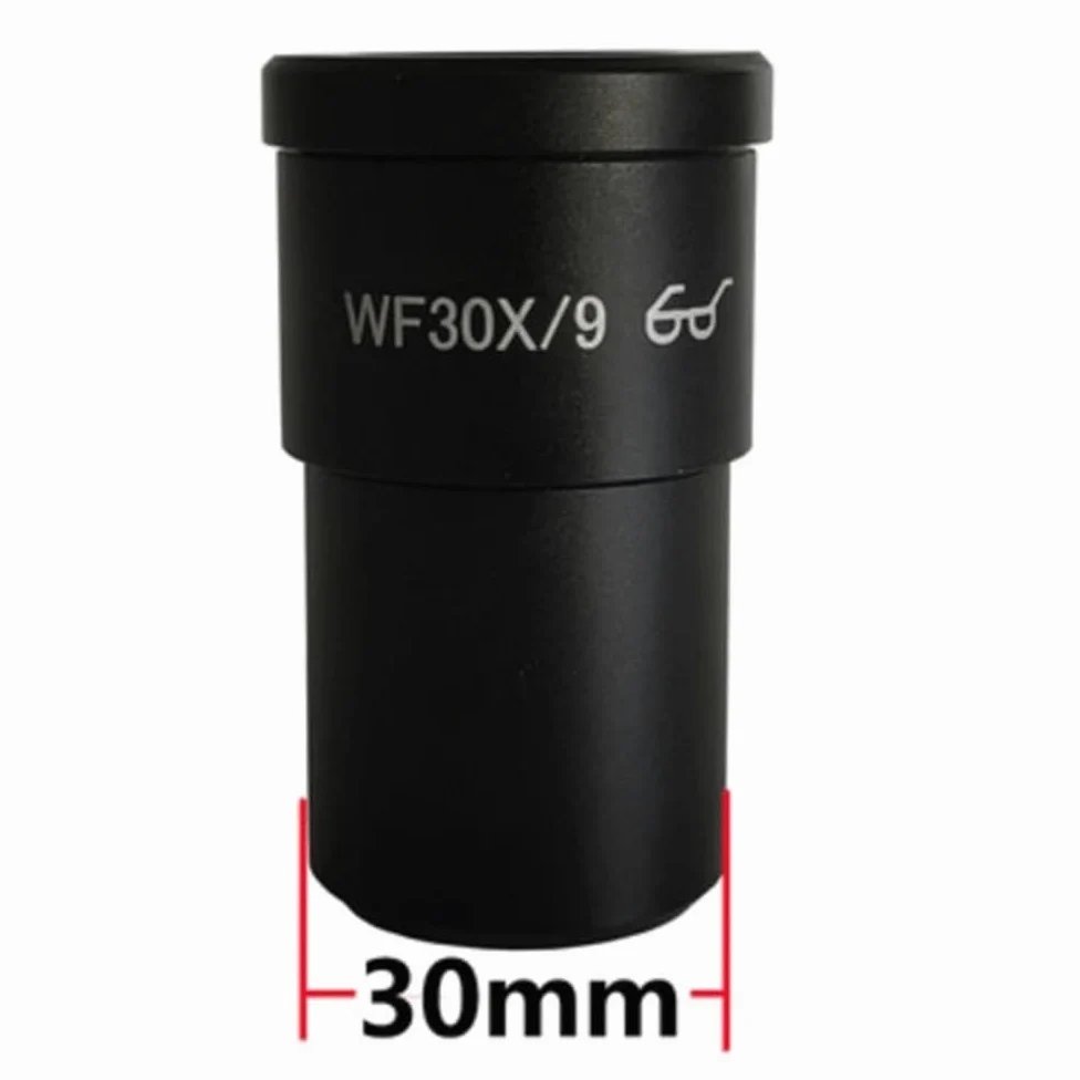 Microscopio estéreo WF30X de 1 pieza con retícula, punto de ojo alto, micrómetro de gran angular, ocular (campo de visión de 9mm, tamaño de montaje de 30MM) Accesorios para microscopios de laboratorio