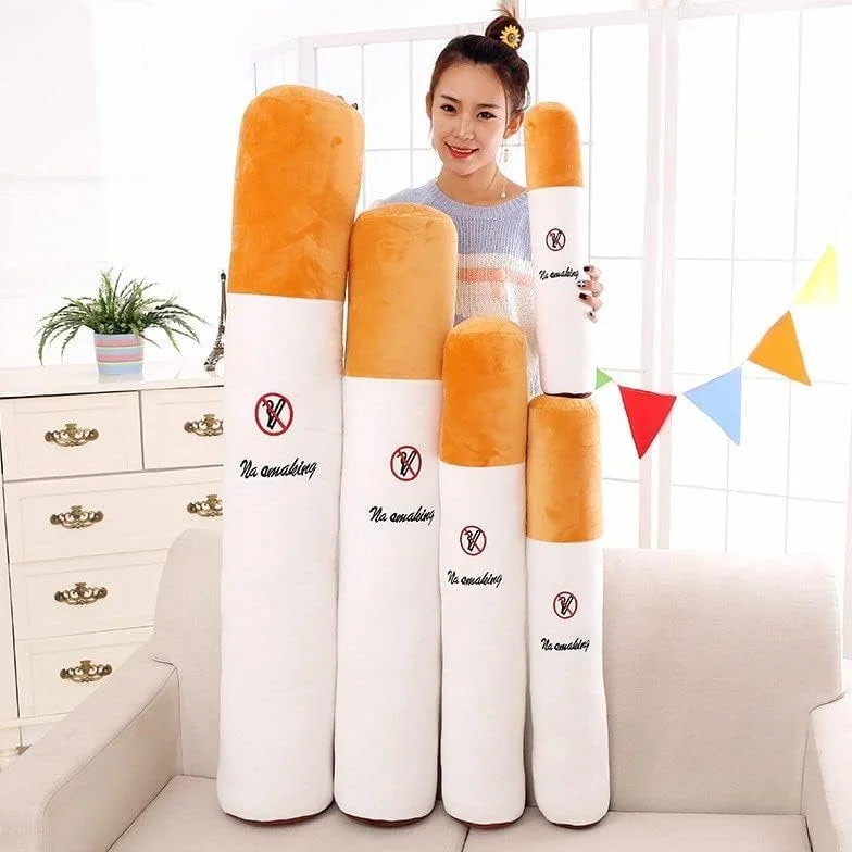 Cojín para Dormir cilíndrico Creativo para Fumar, Almohada para Cigarrillos