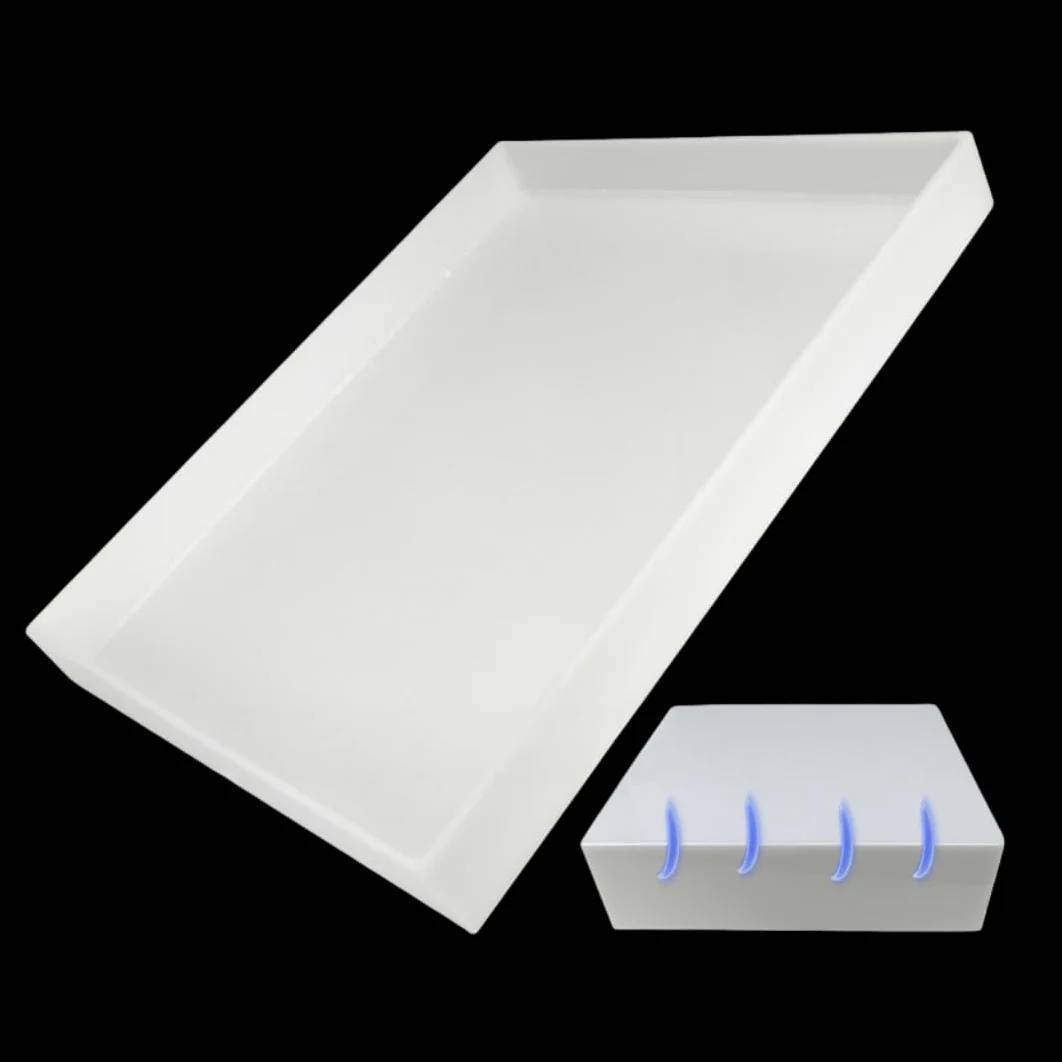 Bandejas duraderas de polipropileno PP for uso en laboratorio: bandejas de plástico resistentes a ácidos y álcalis for una manipulación segura de productos químicos.(70 * 45 * 5cm)