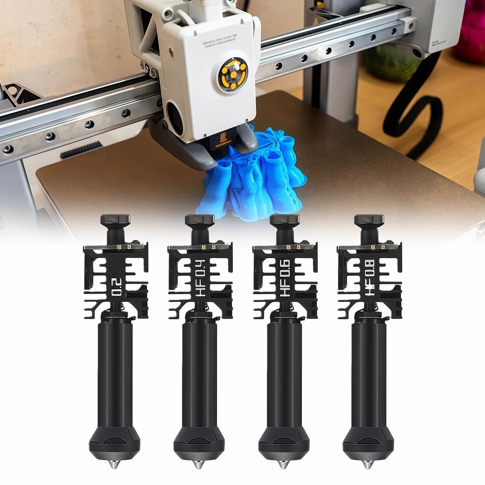 Boquilla de acero endurecido de impresión 3D avanzada Hotend 0.4 0.6 0.8 mm con estabilidad al calor y diseño a prueba de obstrucciones