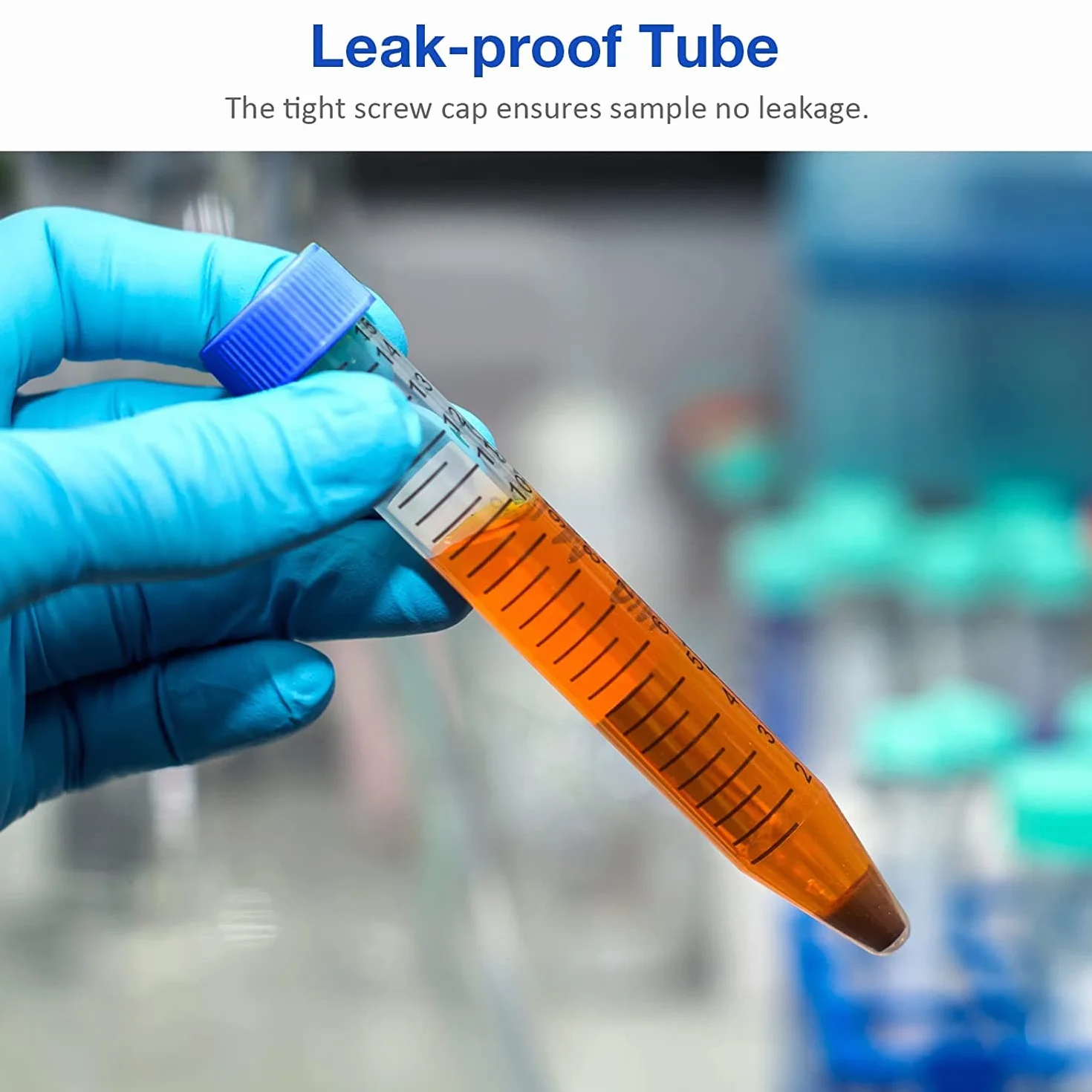 HUAZIZ 20 Piezas 15 ml Tubo de centrifugado de plástico, Tubos de centrífuga cónica para laboratorio