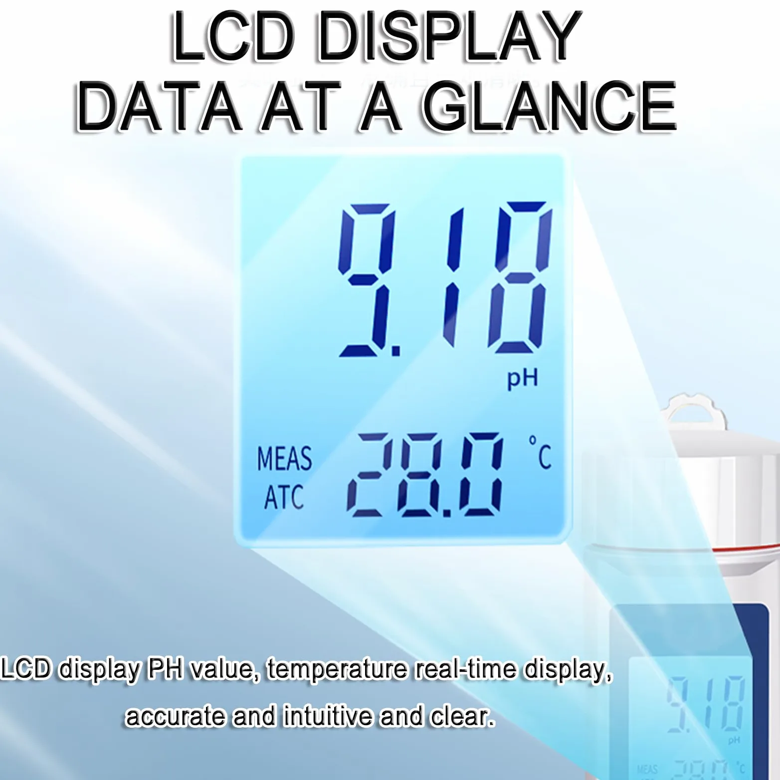 Medidor Digital De PH Tipo Bolígrafo, Recargable por USB, Precisión De 0.01, con Cambio De Unidades ATC/°C/°F. Calibración Estándar Configurable En Un Solo Punto O En Varios Puntos