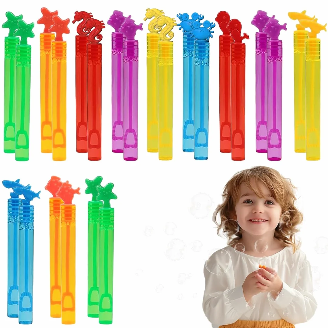 Juego de 24 pompas de jabón forma corazón 6 colores para niños fiesta juguetes