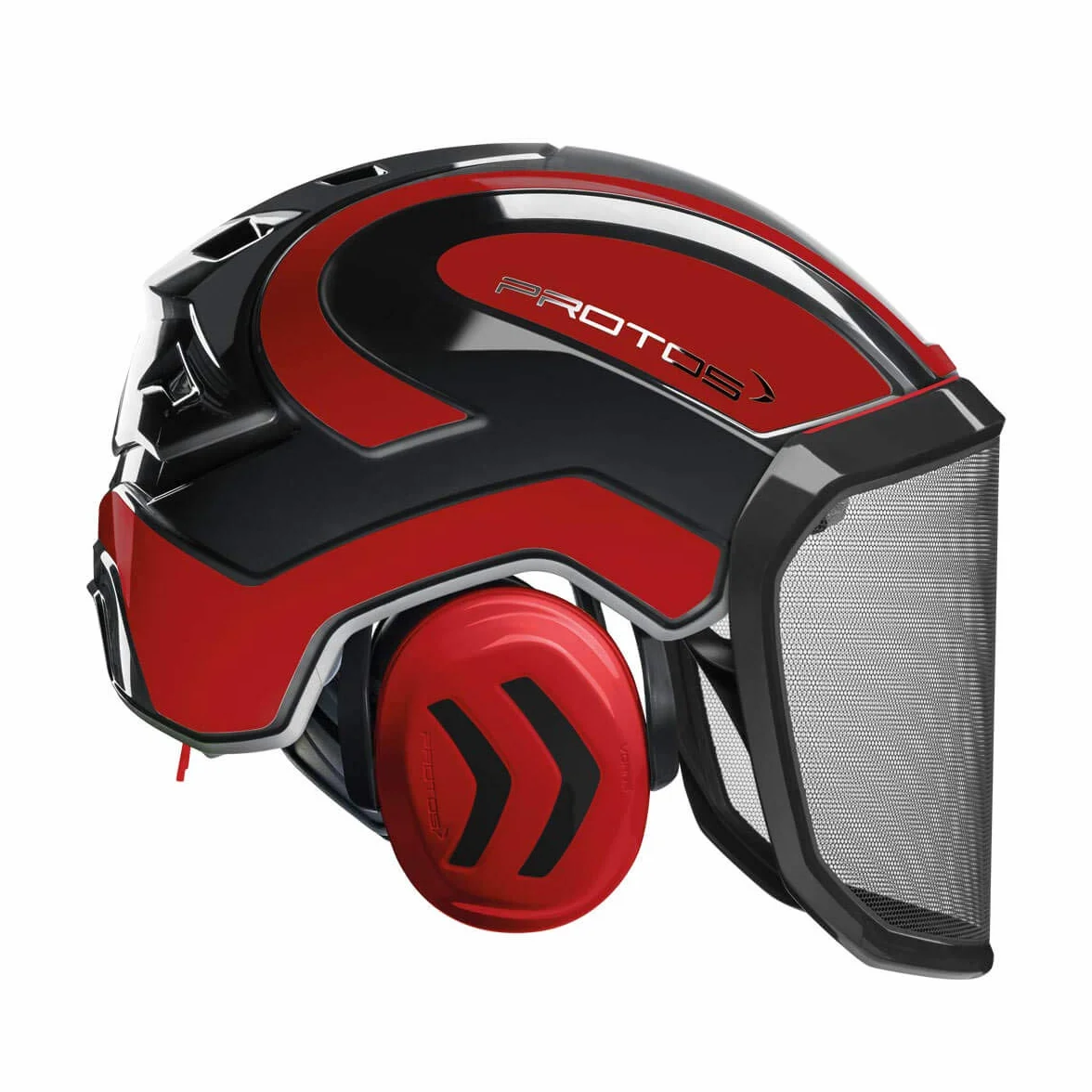 PROTOS® Casco de seguridad Integral Forest protección auditiva, color: negro, equipamiento: visera fina
